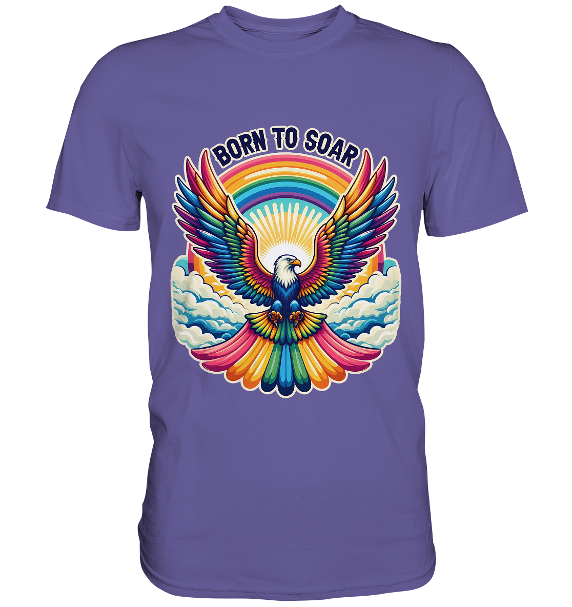 Born to Soar – Farbenprächtiger Adler mit Regenbogenflügeln - Premium Shirt