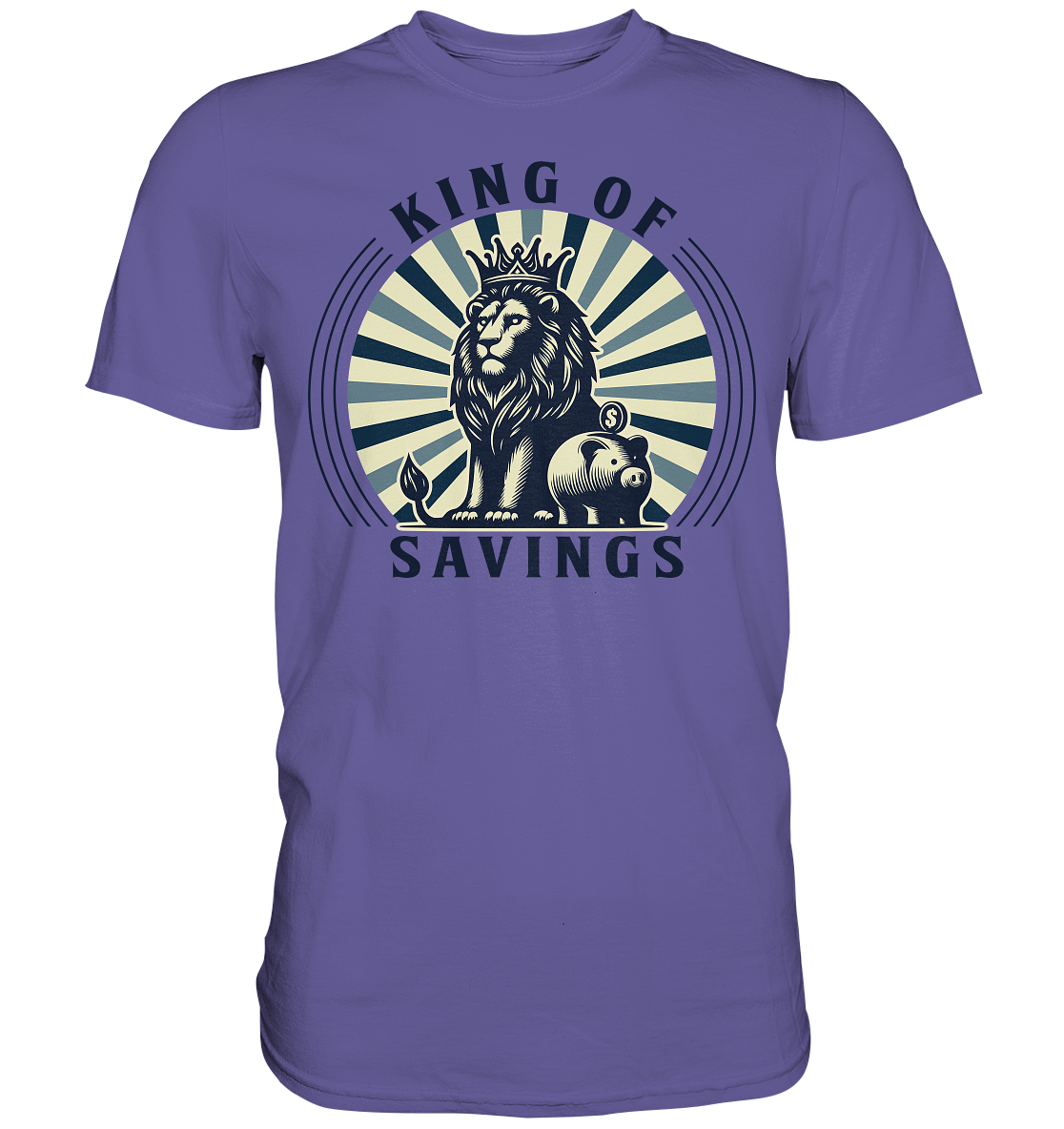 King of Savings – Löwe mit Sparschwein - Premium ShirtFaunaFeels OnlineshopKing of