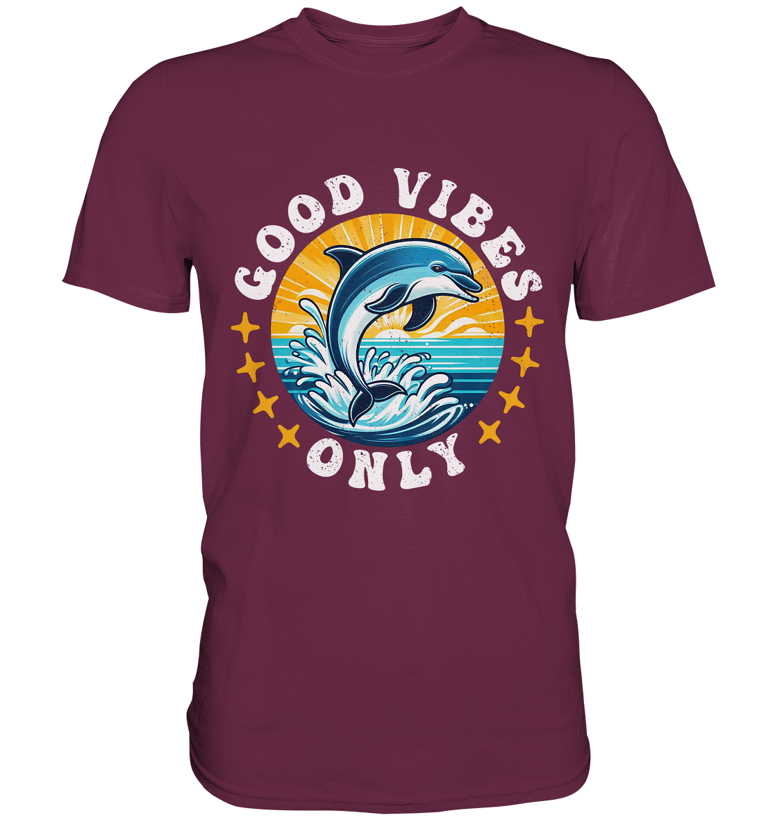 Good Vibes Only – Fröhlicher Delfin - Premium ShirtFaunaFeels OnlineshopGood Vibes