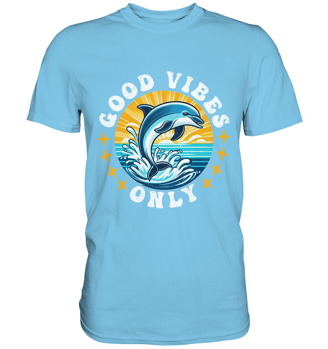 Good Vibes Only – Fröhlicher Delfin - Premium ShirtFaunaFeels OnlineshopGood Vibes