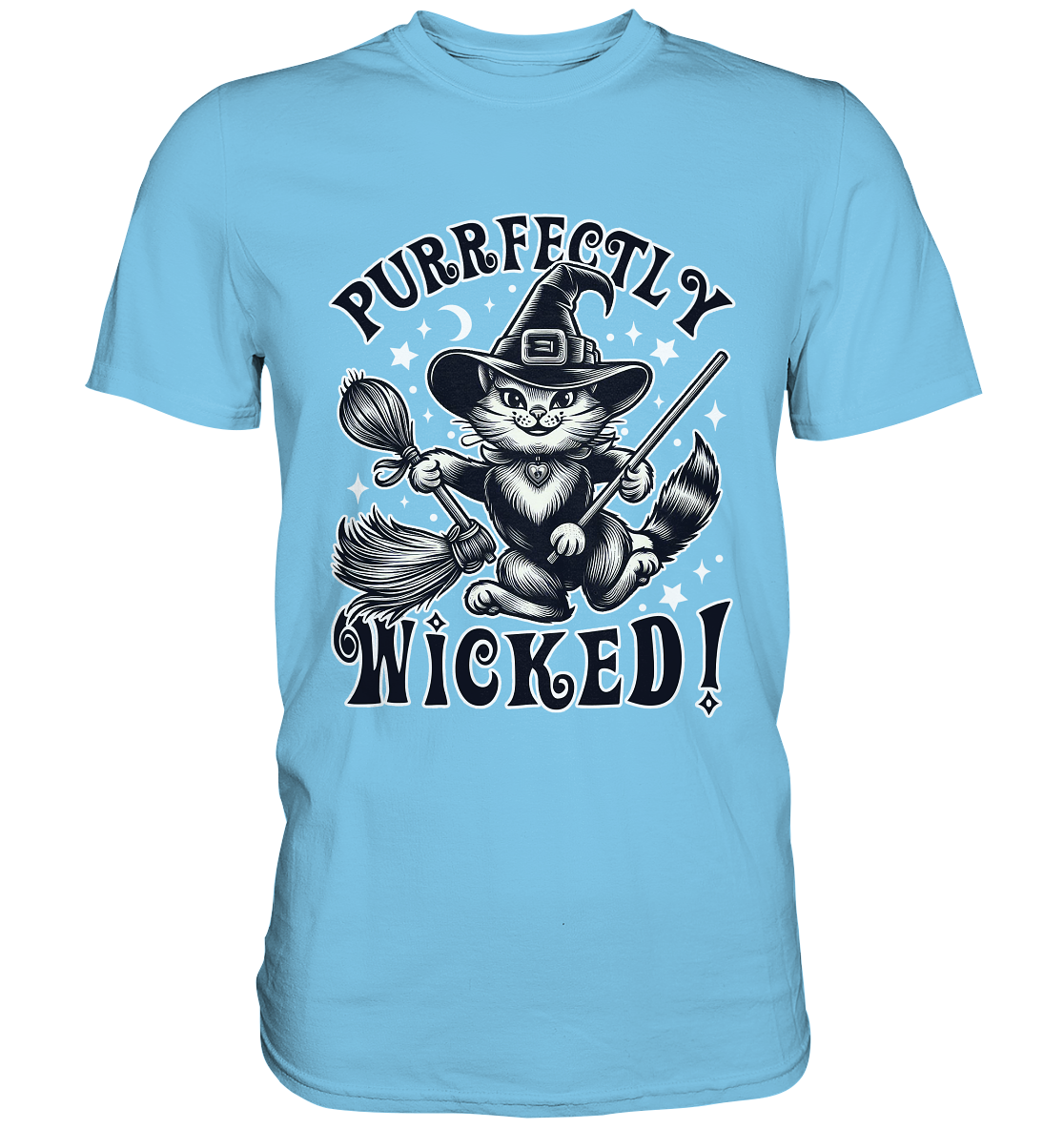 Purrfectly Wicked – Magischer Katzenzauber mit Schalk - Premium ShirtFaunaFeels Onlineshoppurrfectly wicked – magischer katzenzauber mit schalk - premium shirt