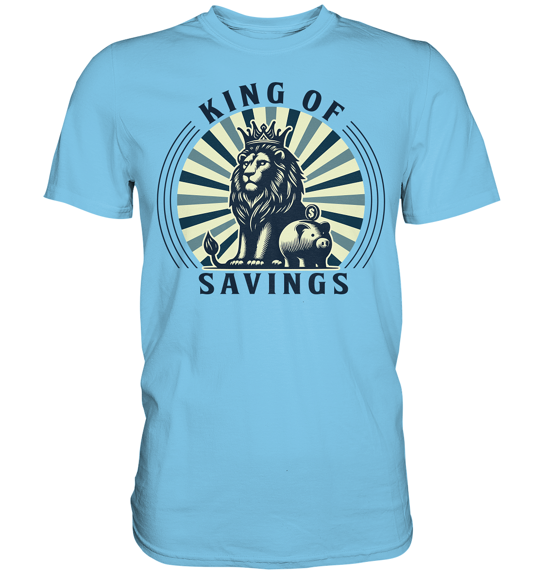 King of Savings – Löwe mit Sparschwein - Premium ShirtFaunaFeels OnlineshopKing of