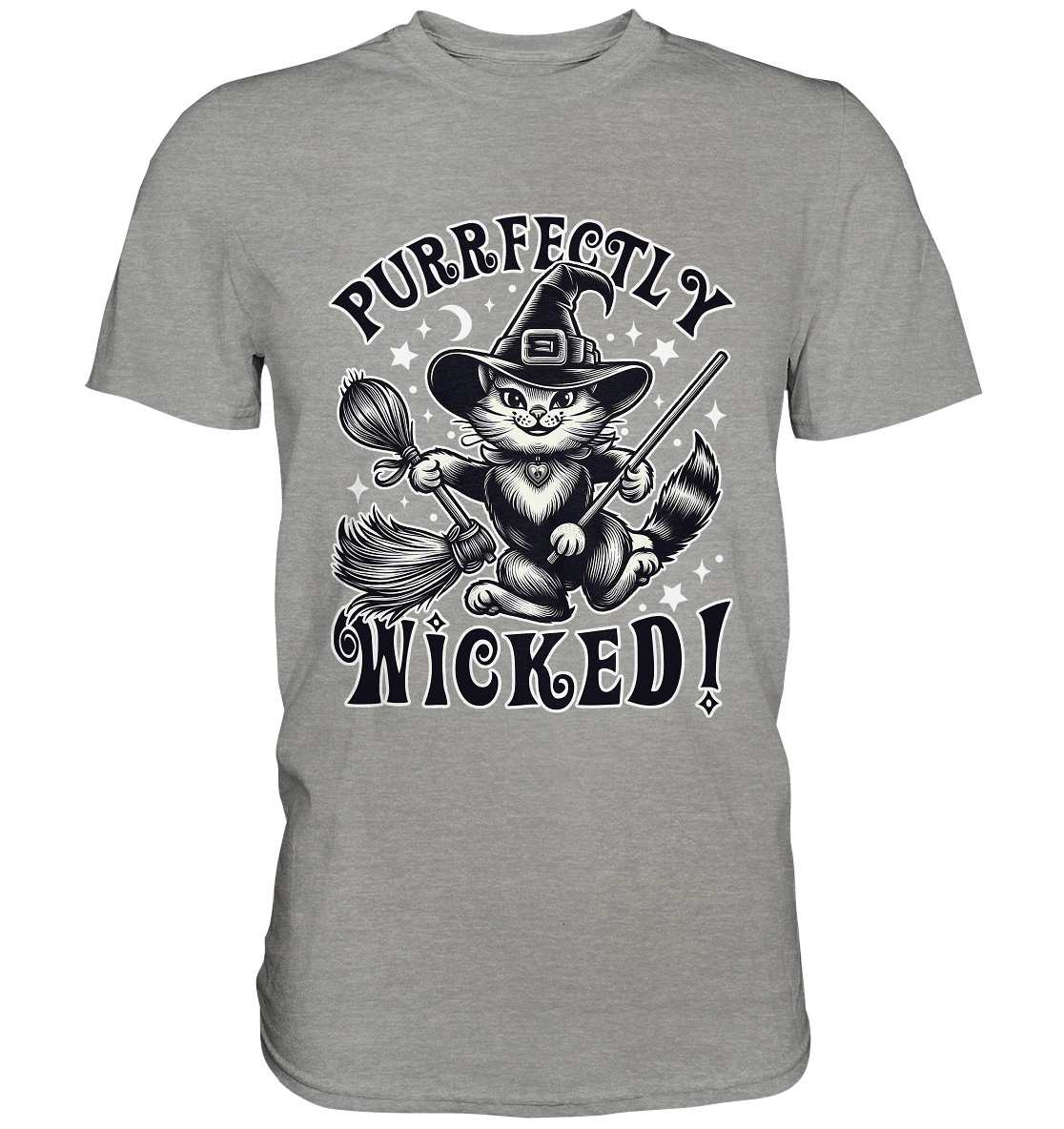 Purrfectly Wicked – Magischer Katzenzauber mit Schalk - Premium ShirtFaunaFeels Onlineshoppurrfectly wicked – magischer katzenzauber mit schalk - premium shirt