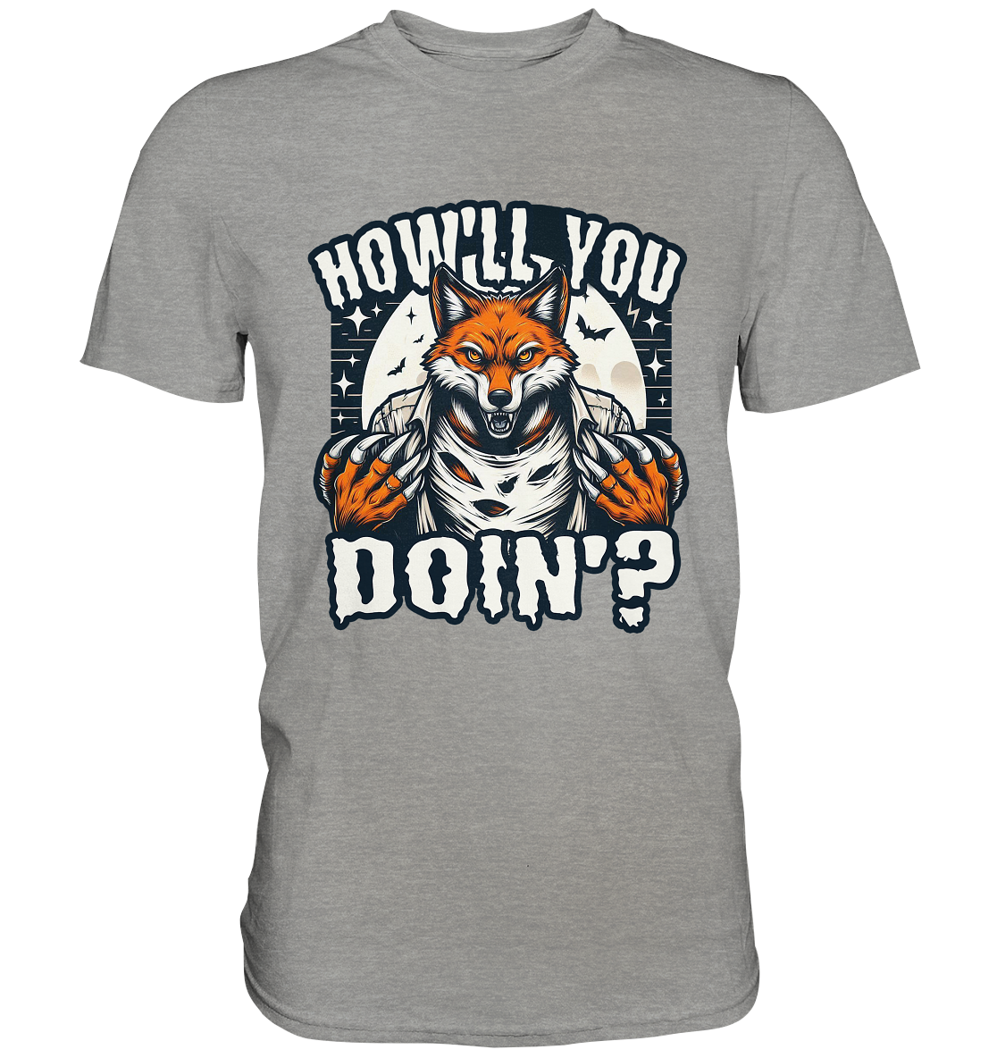 Howl You Doin' – Der wilde Fuchs im Mondlicht! - Premium ShirtFaunaFeels OnlineshopHowl