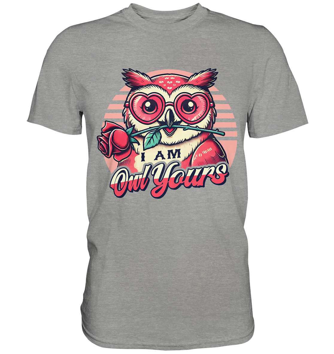 I Am Owl Yours - Verliebte Eule mit Herz-Sonnenbrille und Rose - PremiFaunaFeels OnlineshopOwl