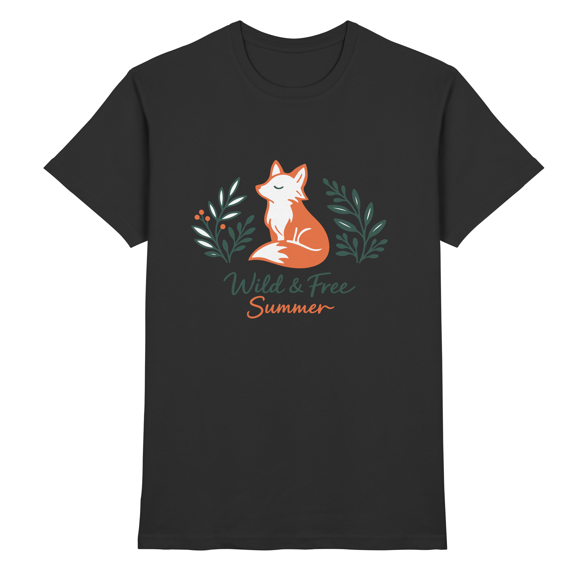 Wild & Free Summer Fuchs – Freiheitsmotiv - Premium Shirt