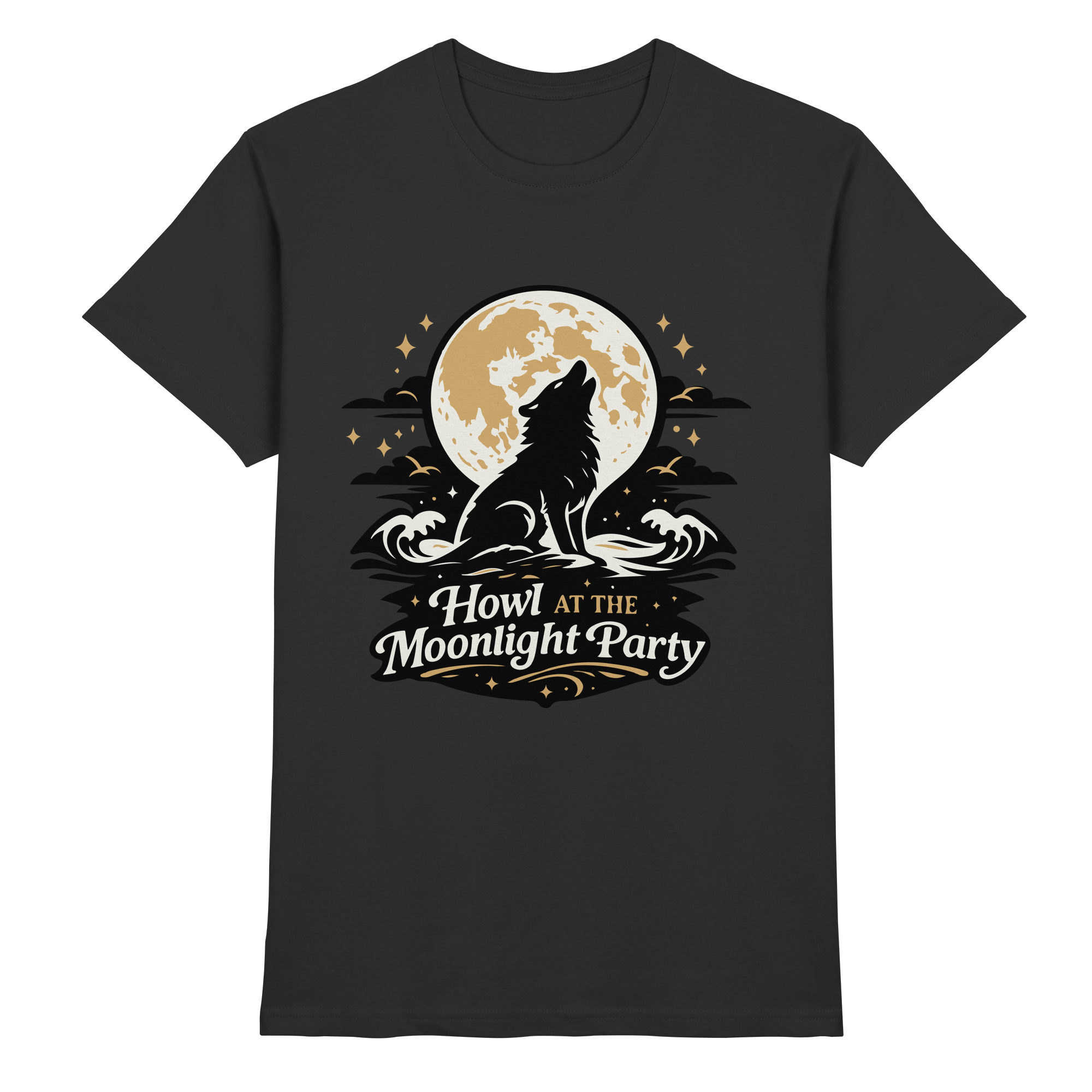 Howl at the Moonlight Party Wolf – Mondheuler Beach - Premium Shirt