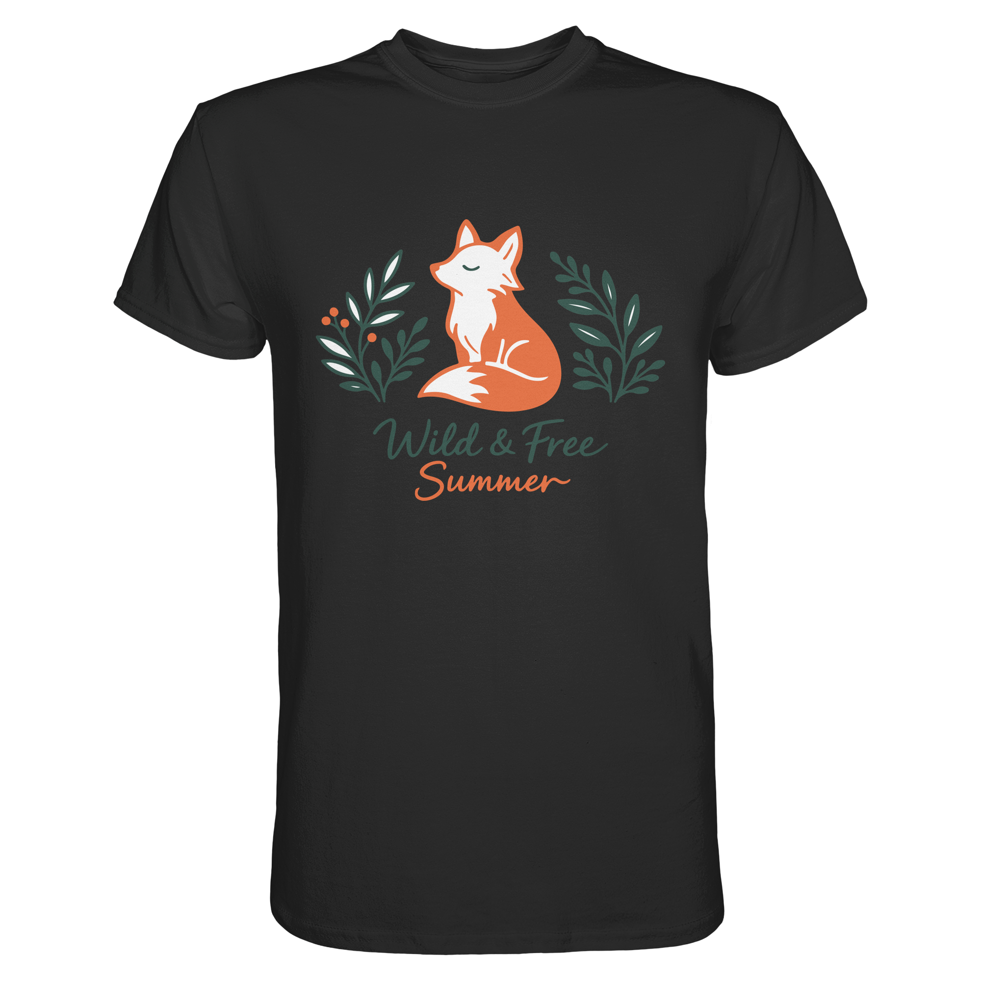 Wild & Free Summer Fuchs – Freiheitsmotiv - Premium Shirt