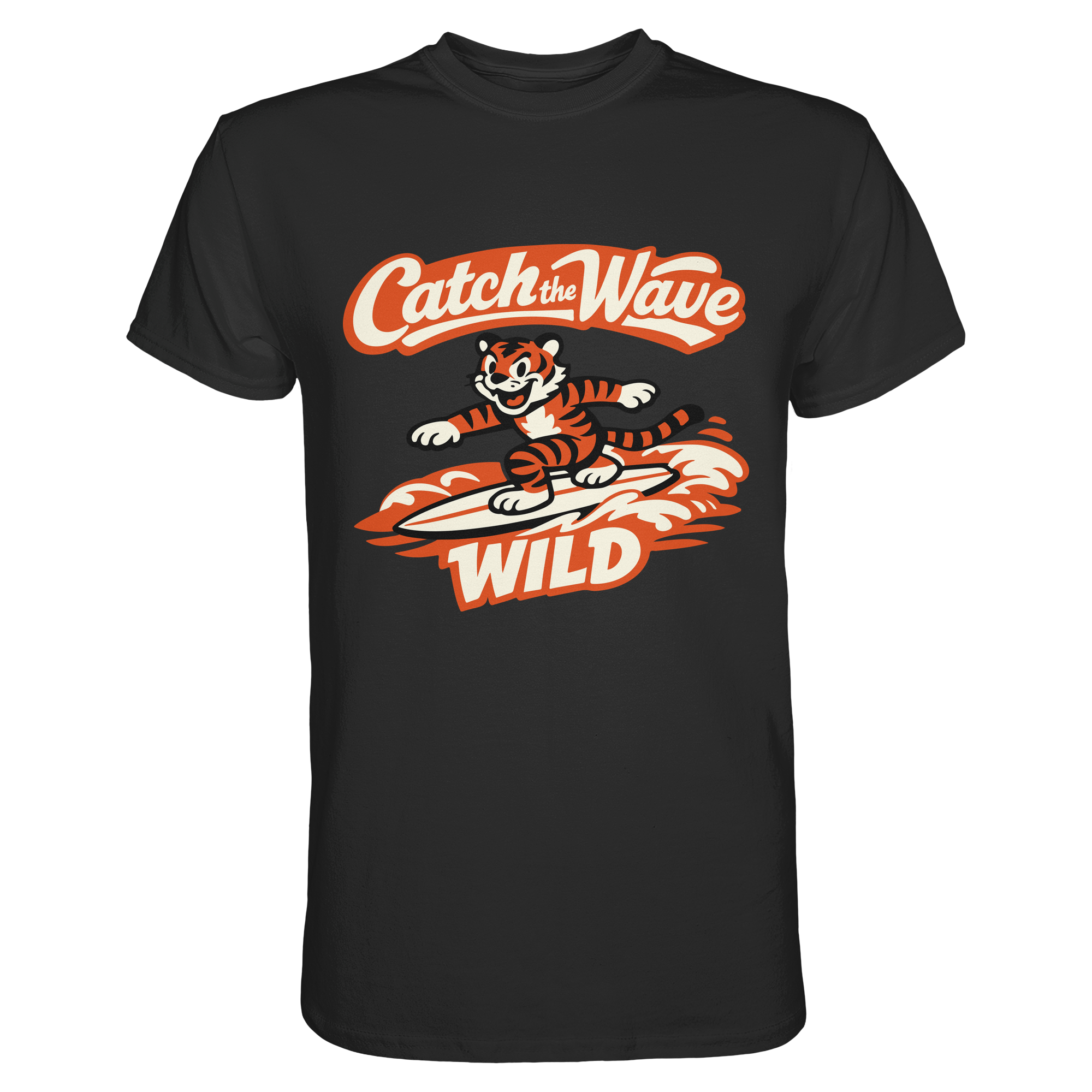 Catch the Wave Tiger – Vintage Surf Wildcat - Premium Shirt
