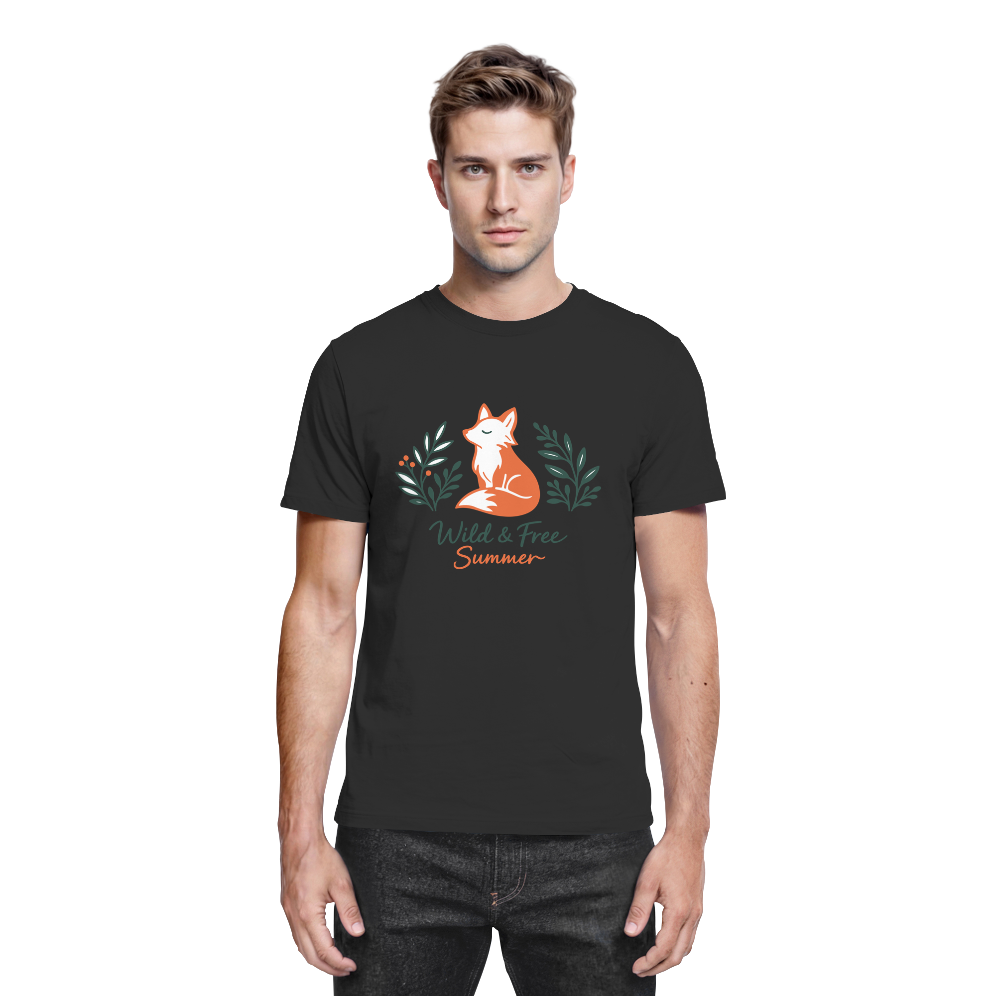 Wild & Free Summer Fuchs – Freiheitsmotiv - Premium Shirt