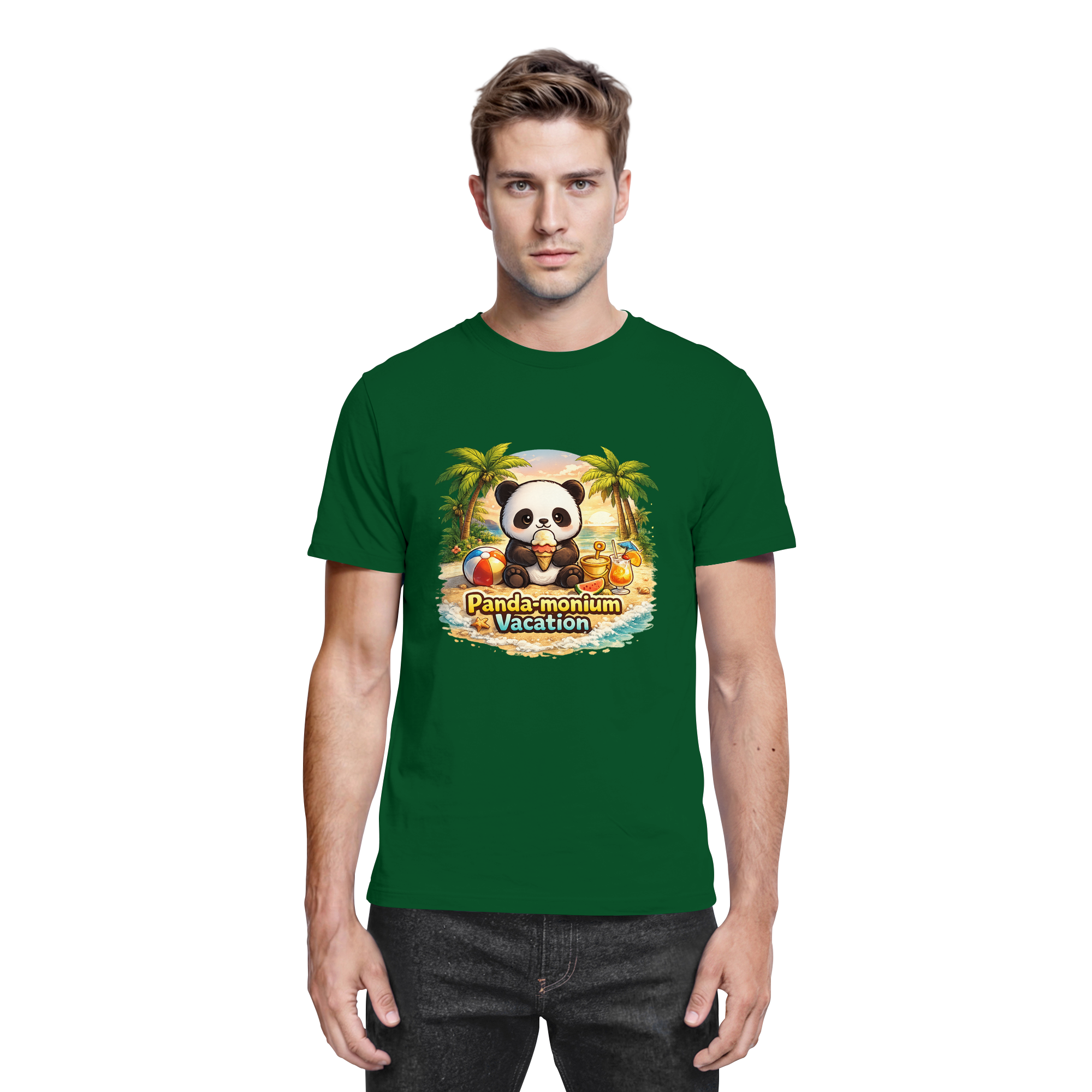 Panda-monium Vacation – Chilliger Strand Panda - Premium Shirt