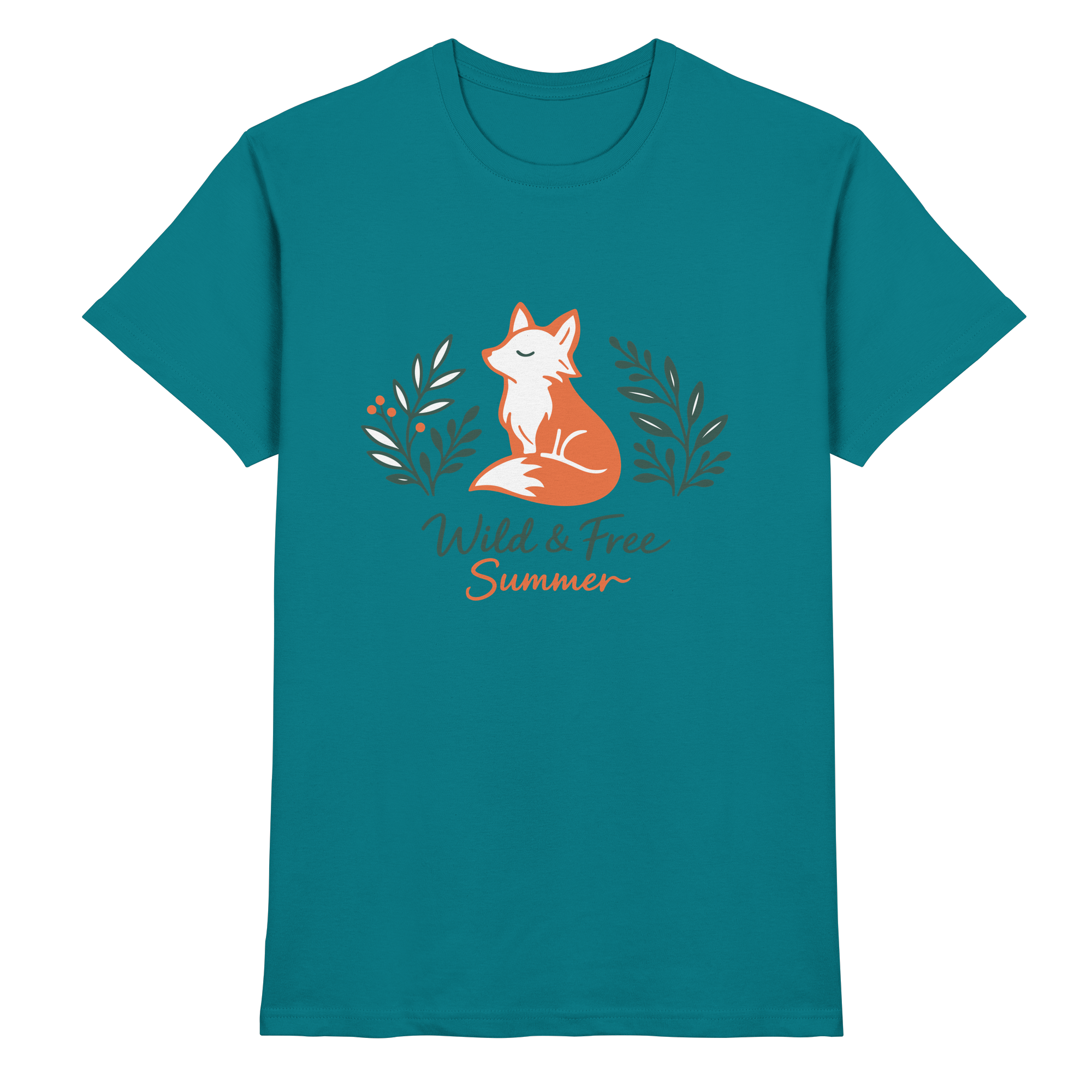 Wild & Free Summer Fuchs – Freiheitsmotiv - Premium Shirt