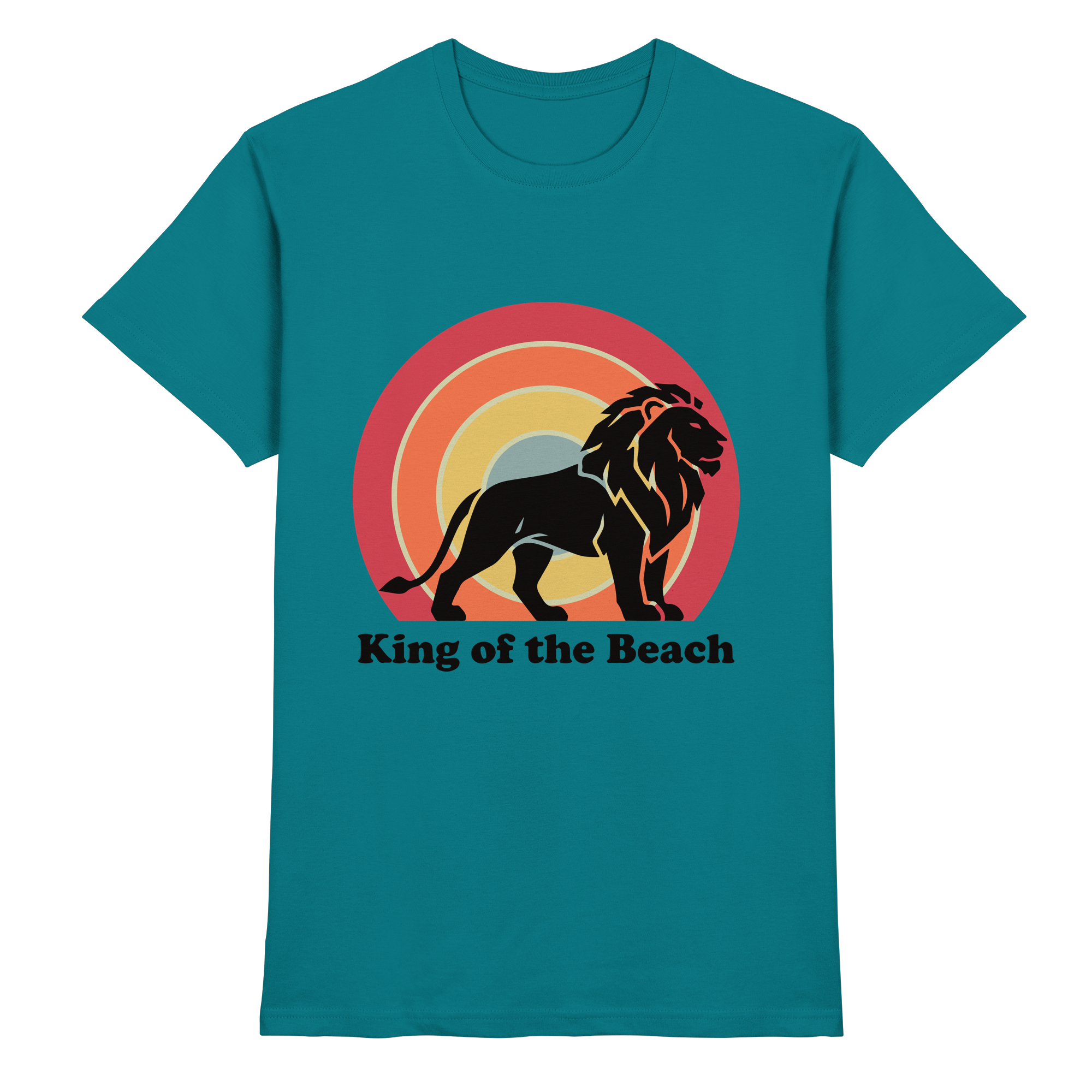 King of the Beach Löwe – Retro Strandkönig - Premium Shirt