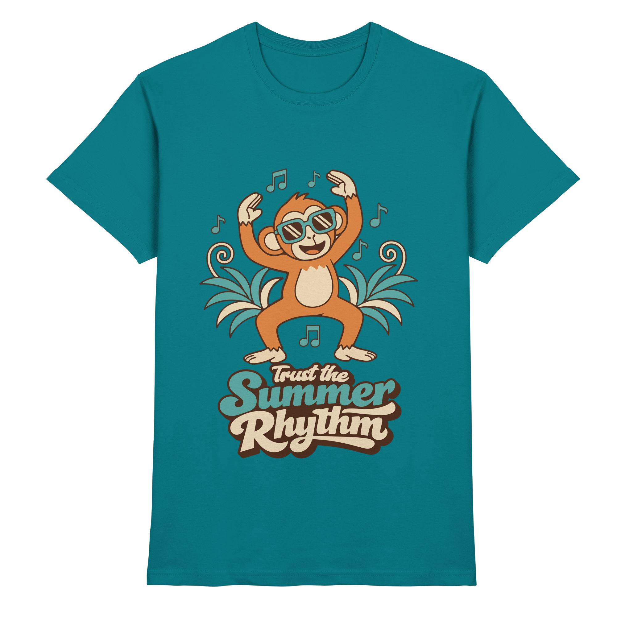 Trust the Summer Rhythm Affe – Tanzender Monkey - Premium Shirt