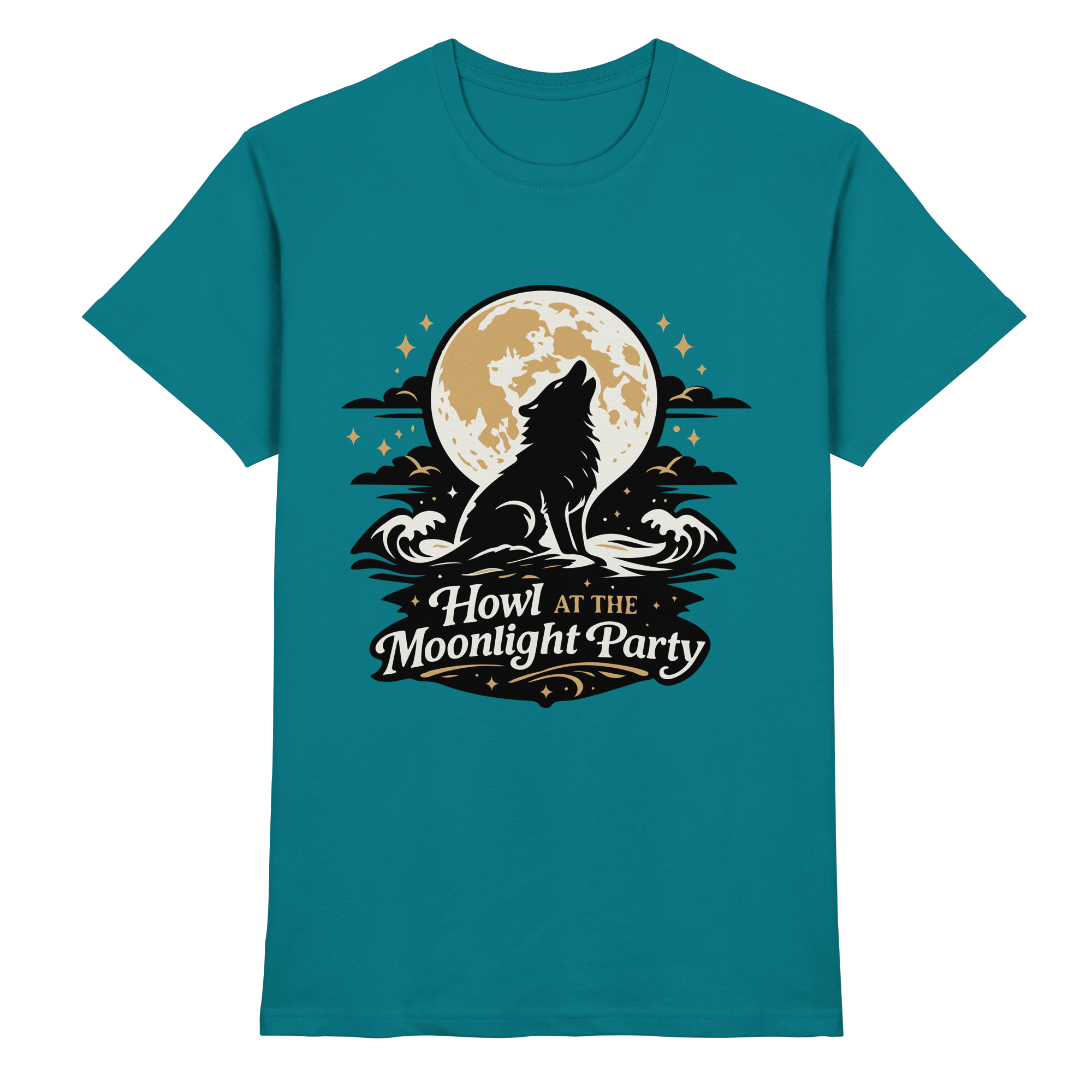 Howl at the Moonlight Party Wolf – Mondheuler Beach - Premium Shirt