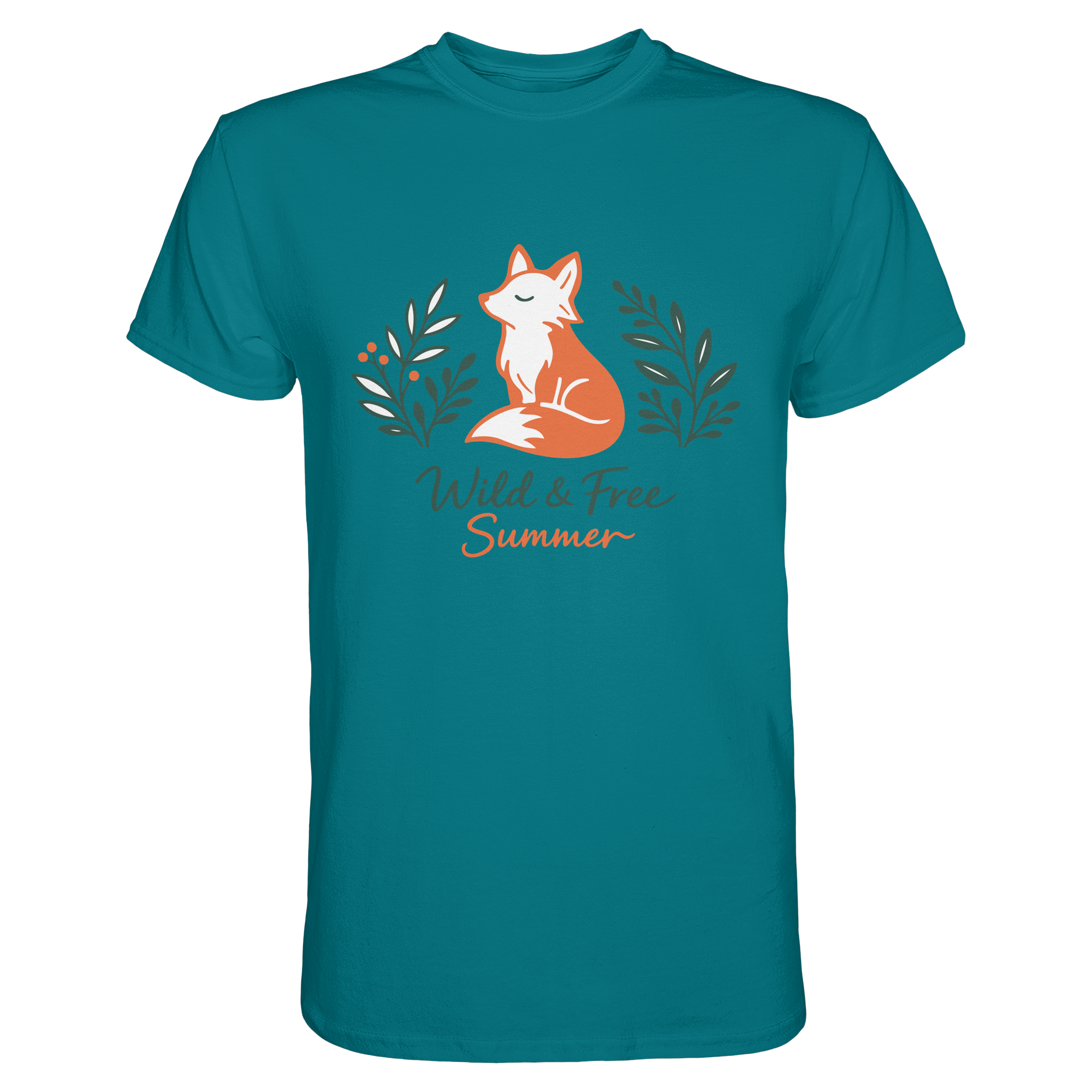 Wild & Free Summer Fuchs – Freiheitsmotiv - Premium Shirt