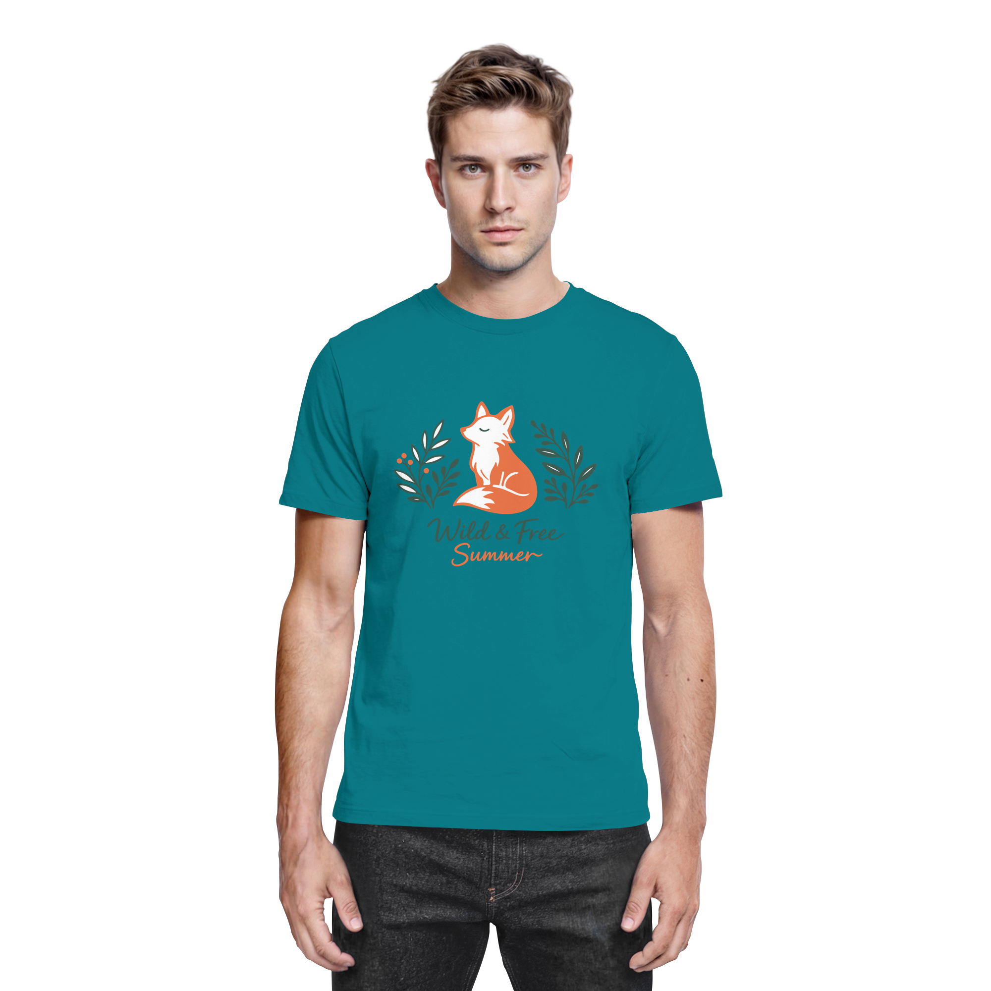 Wild & Free Summer Fuchs – Freiheitsmotiv - Premium Shirt