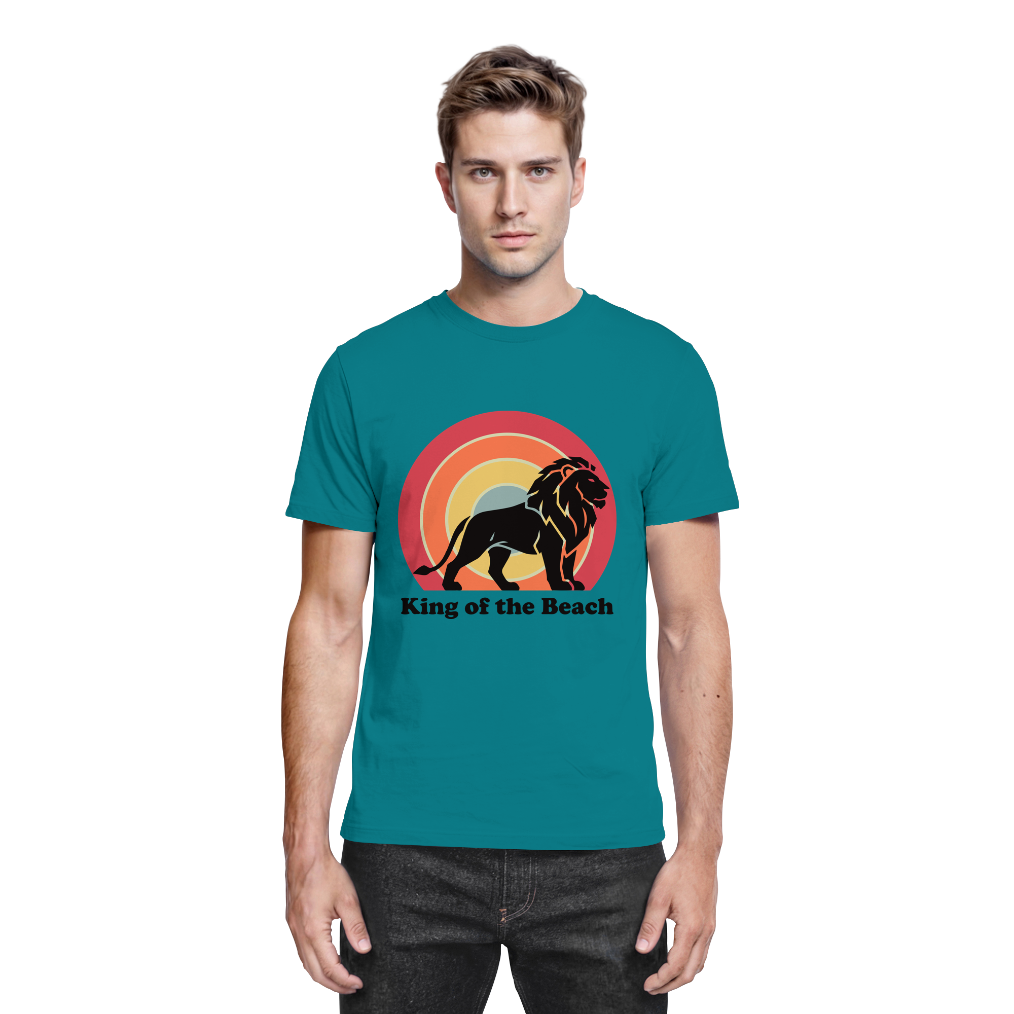 King of the Beach Löwe – Retro Strandkönig - Premium Shirt