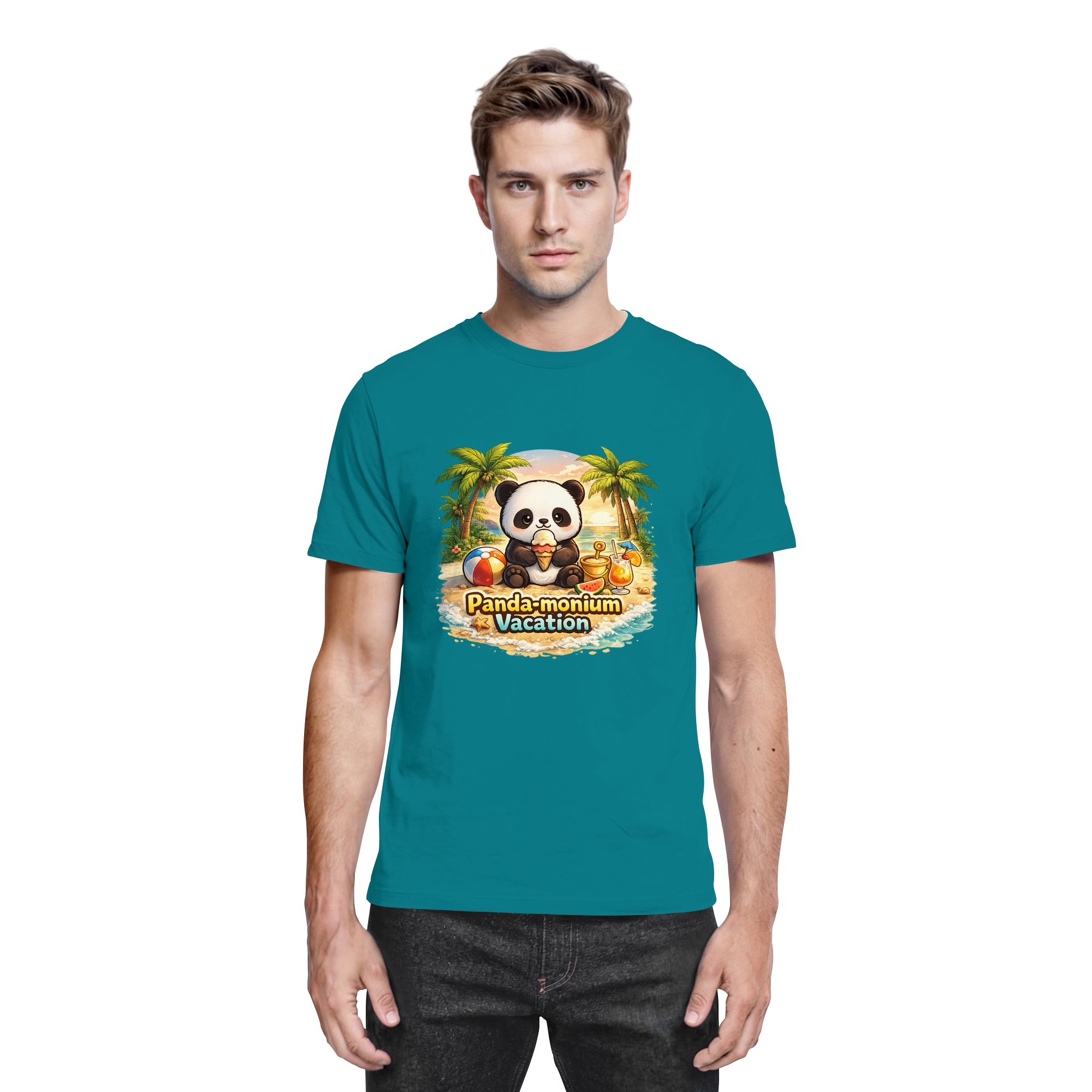 Panda-monium Vacation – Chilliger Strand Panda - Premium Shirt