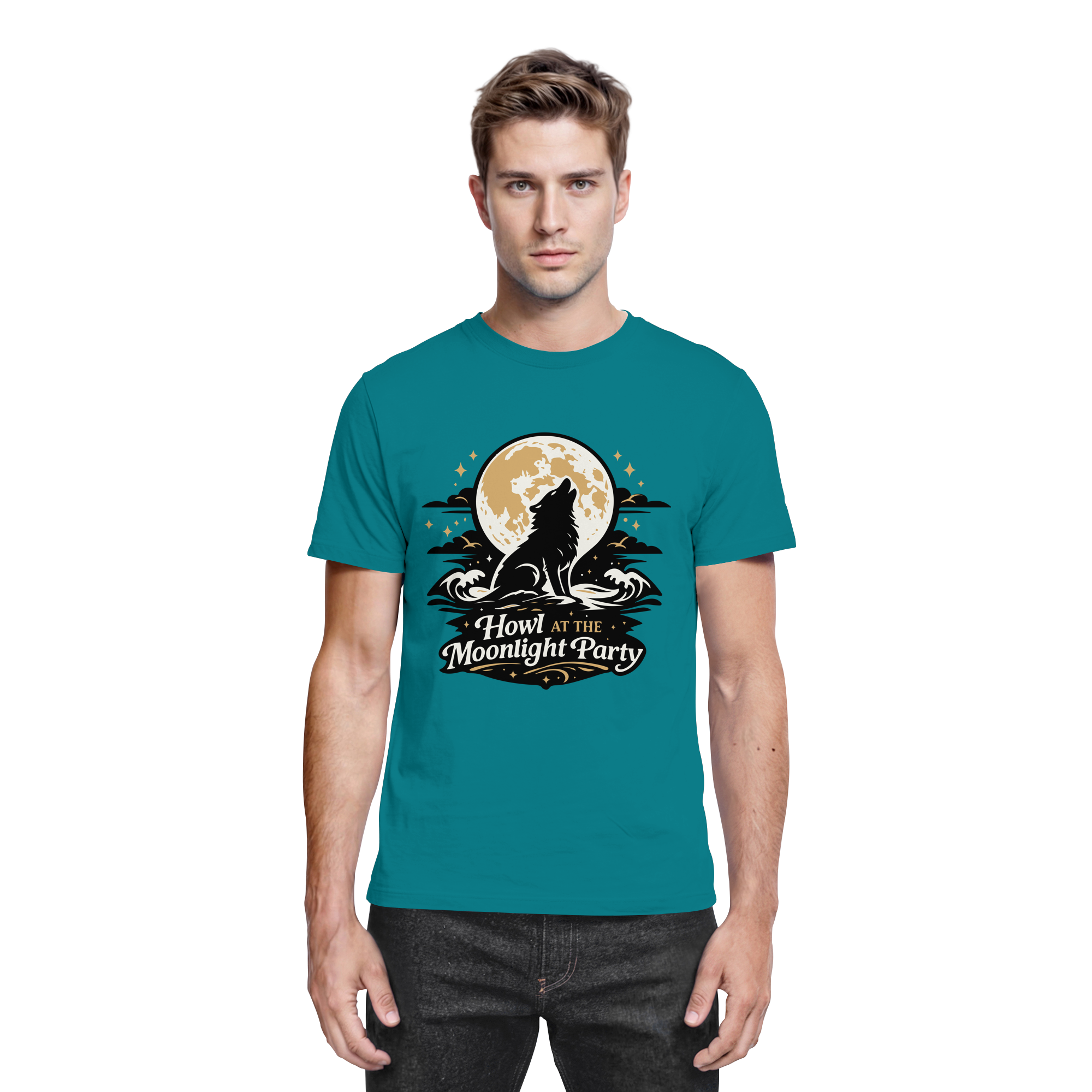 Howl at the Moonlight Party Wolf – Mondheuler Beach - Premium Shirt