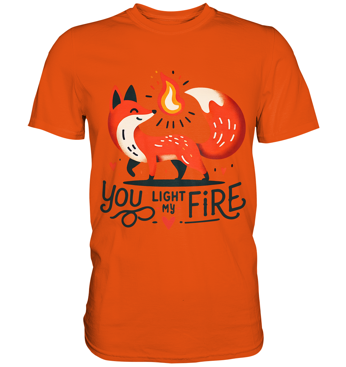 You Light My Fire - Niedlicher Fuchs mit Flamme Valentinsdesign - PremFaunaFeels OnlineshopFire - Niedlicher Fuchs mit Flamme Valentinsdesign - Premium Shirt