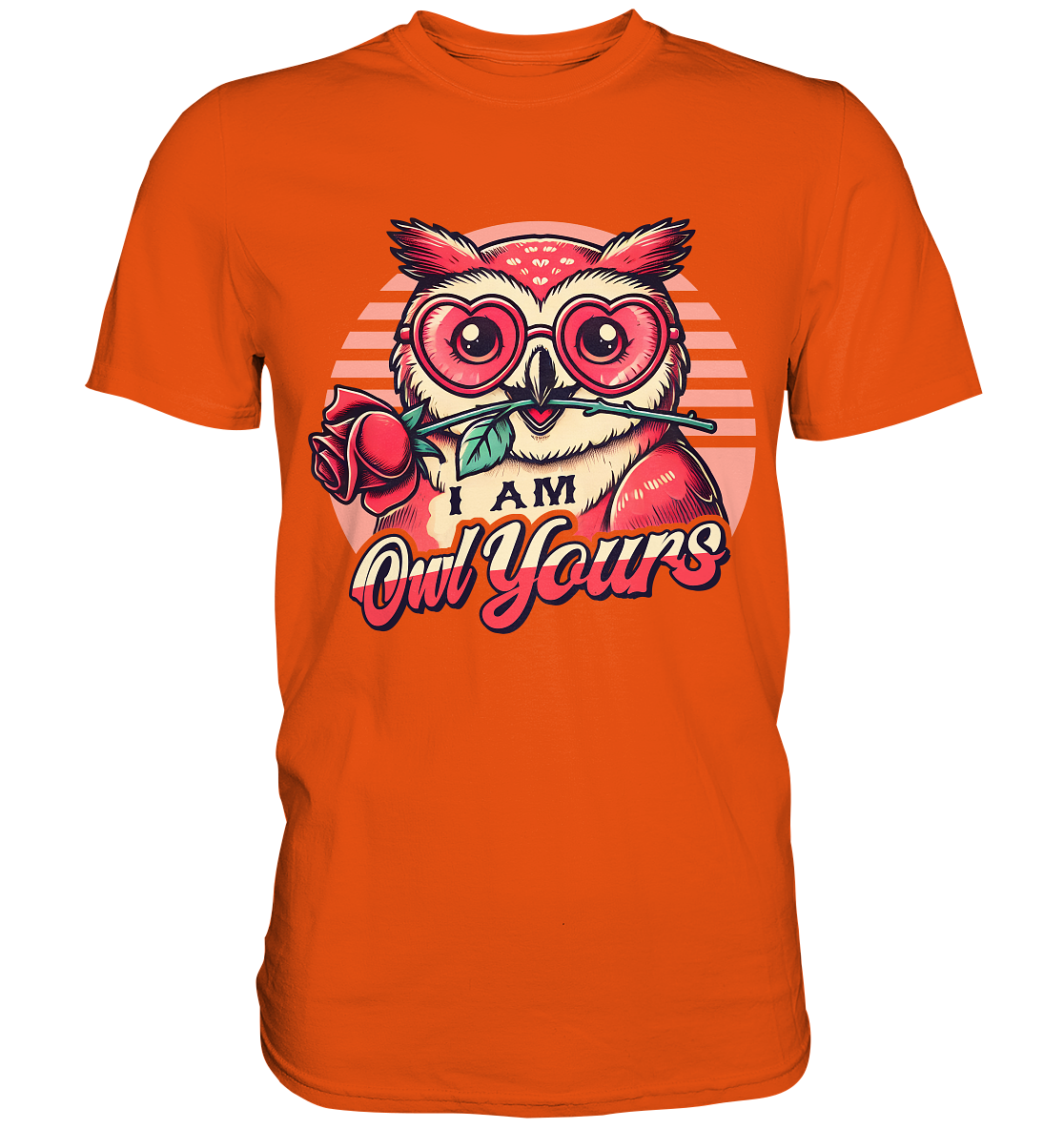 I Am Owl Yours - Verliebte Eule mit Herz-Sonnenbrille und Rose - PremiFaunaFeels OnlineshopOwl