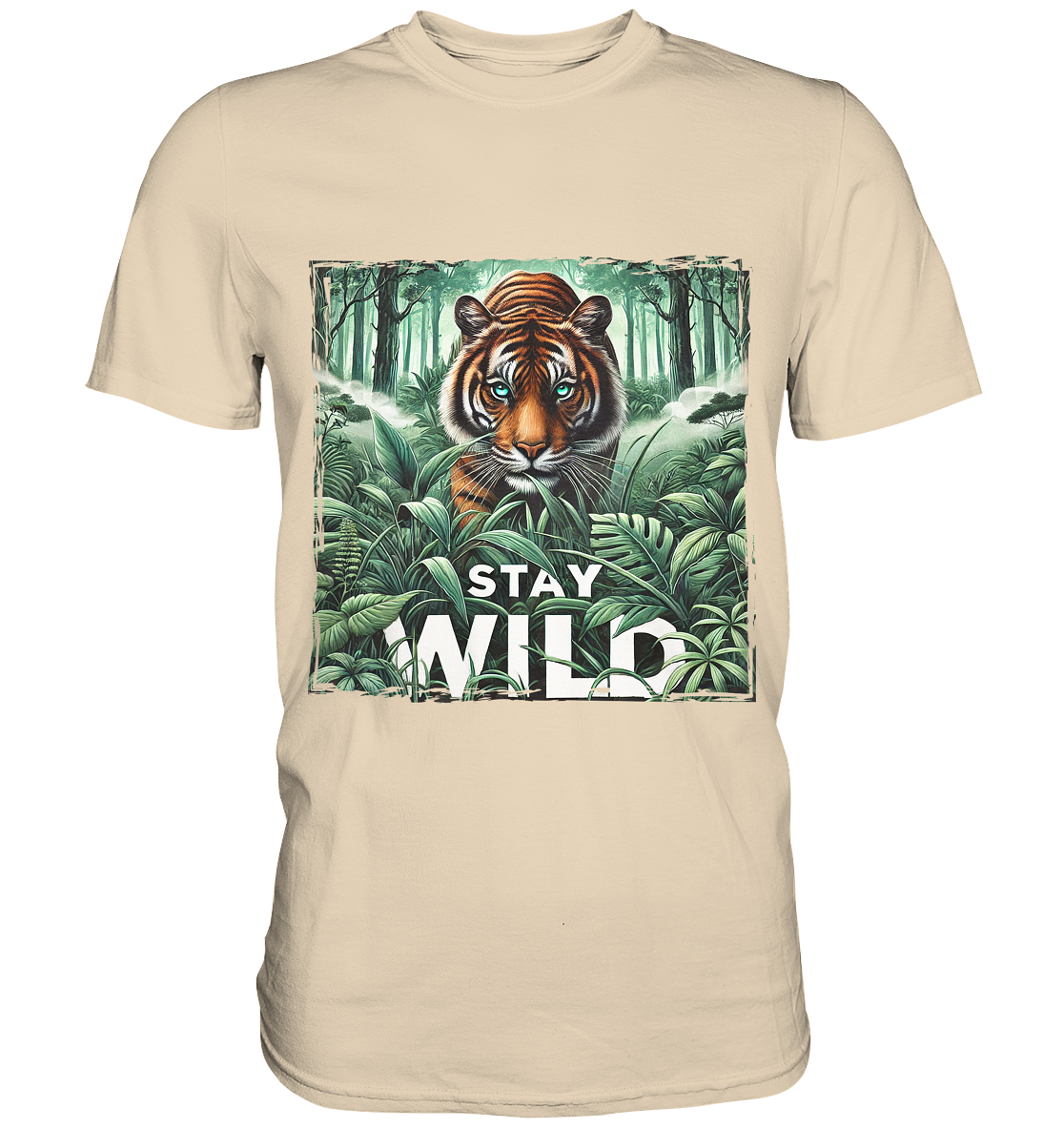 Stay Wild – Tiger im Dschungel - Premium ShirtFaunaFeels Onlineshopstay wild – tiger im dschungel - premium shirt