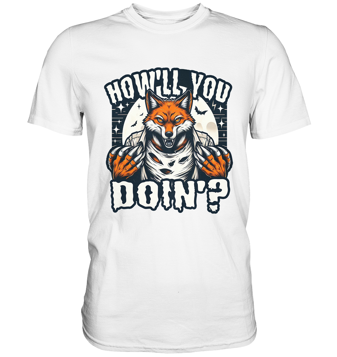 Howl You Doin' – Der wilde Fuchs im Mondlicht! - Premium ShirtFaunaFeels OnlineshopHowl