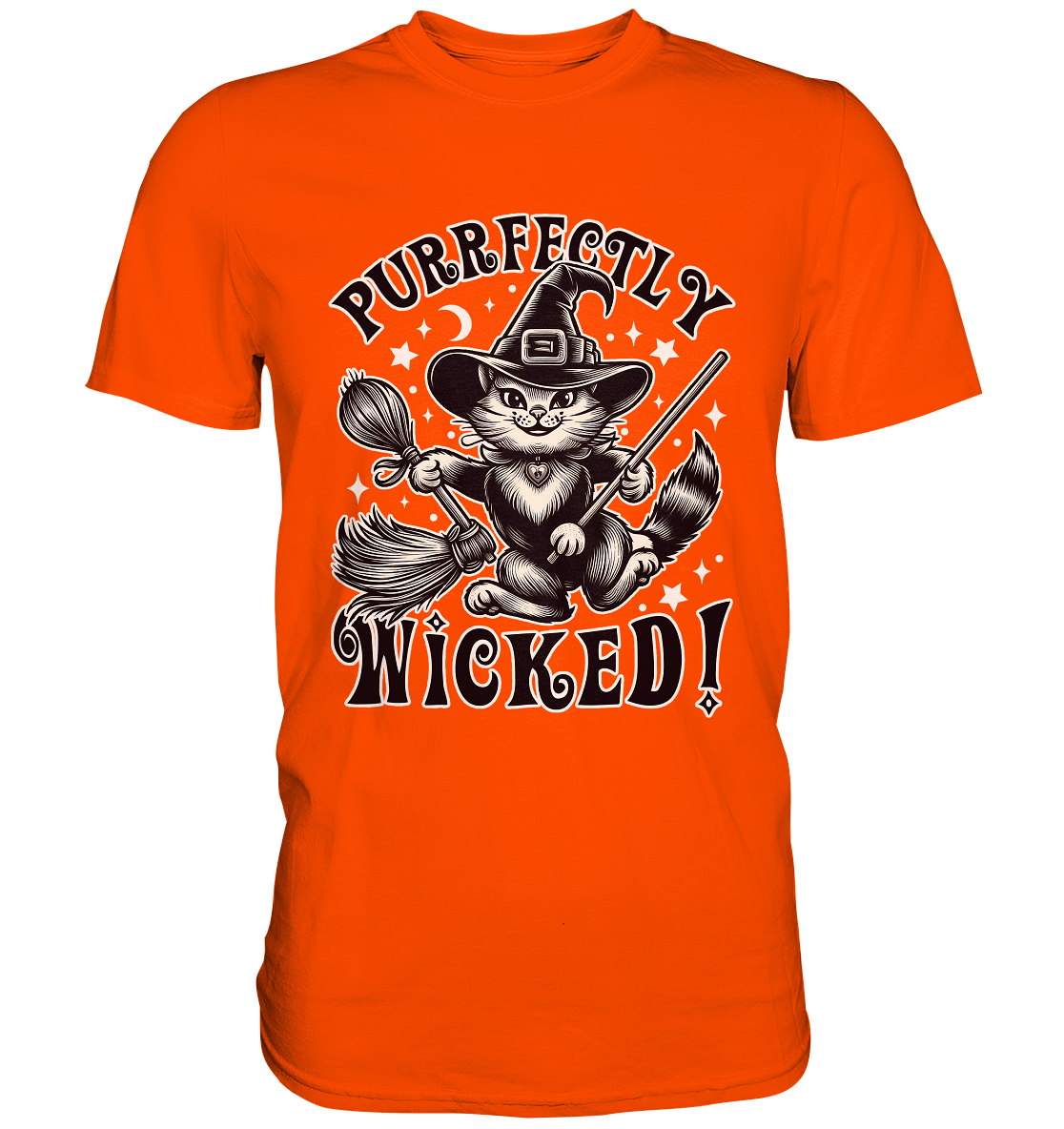 Purrfectly Wicked – Magischer Katzenzauber mit Schalk - Premium ShirtFaunaFeels Onlineshoppurrfectly wicked – magischer katzenzauber mit schalk - premium shirt