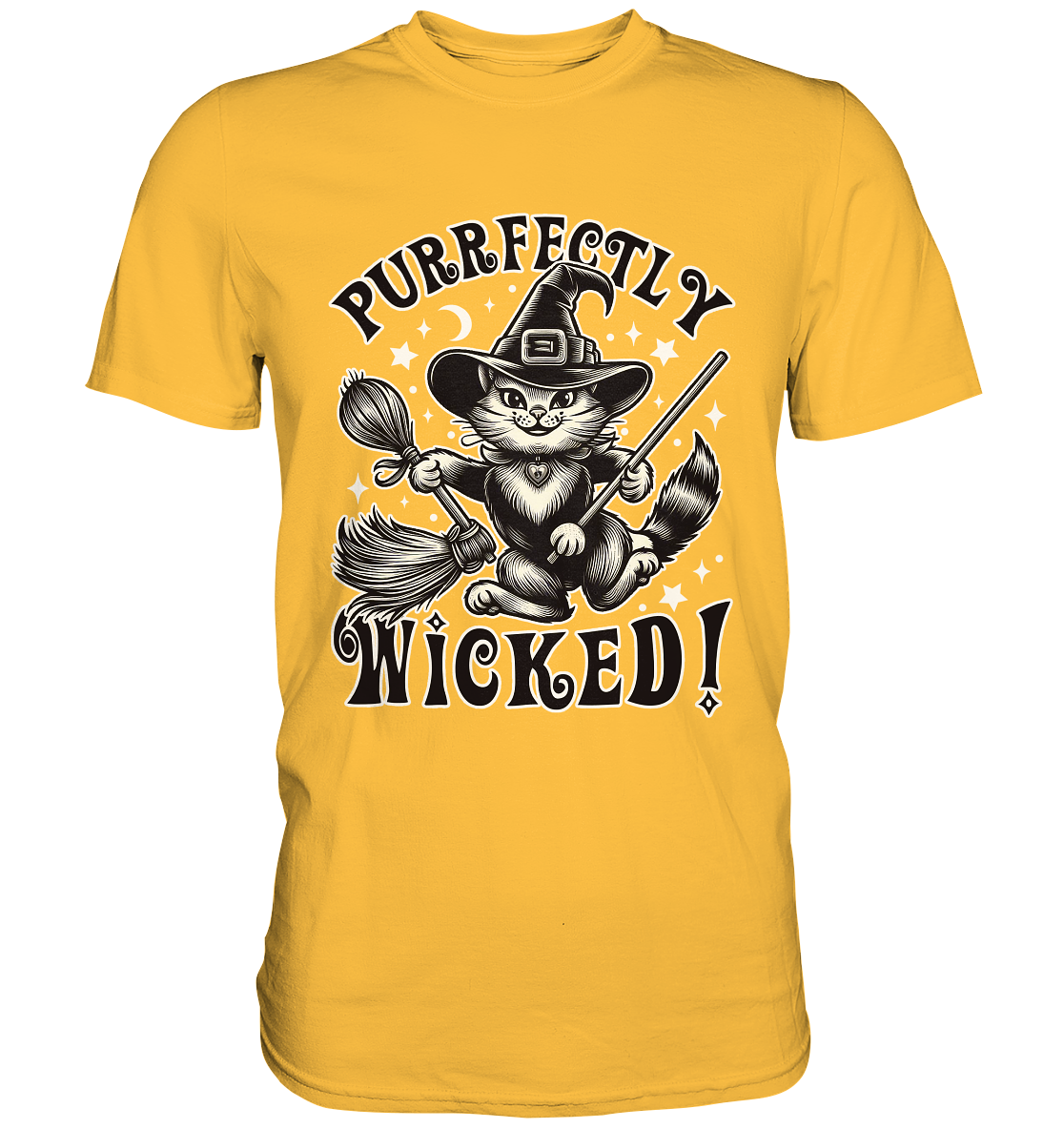 Purrfectly Wicked – Magischer Katzenzauber mit Schalk - Premium ShirtFaunaFeels Onlineshoppurrfectly wicked – magischer katzenzauber mit schalk - premium shirt