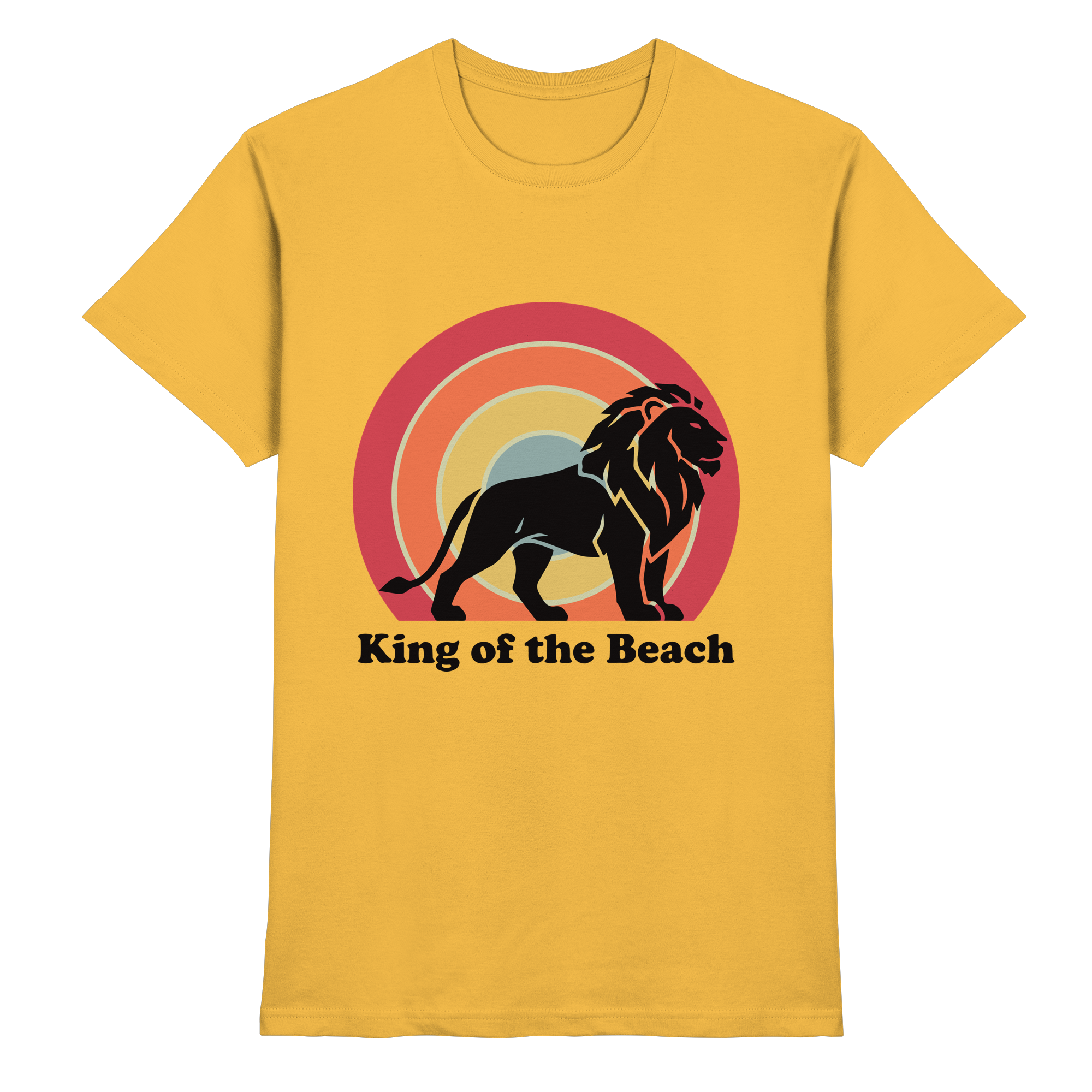 King of the Beach Löwe – Retro Strandkönig - Premium Shirt
