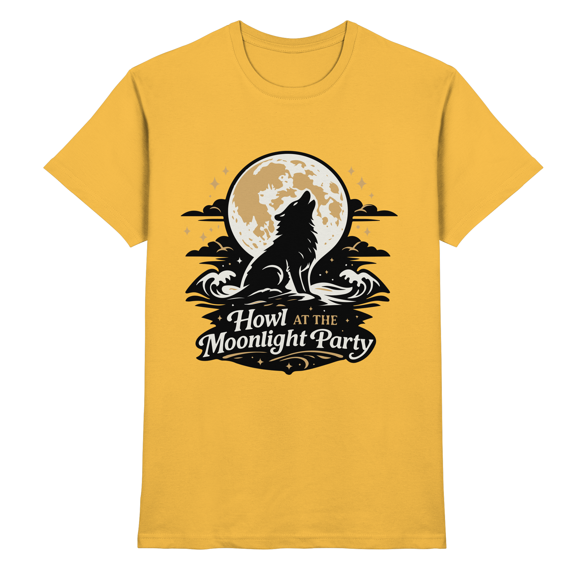 Howl at the Moonlight Party Wolf – Mondheuler Beach - Premium Shirt