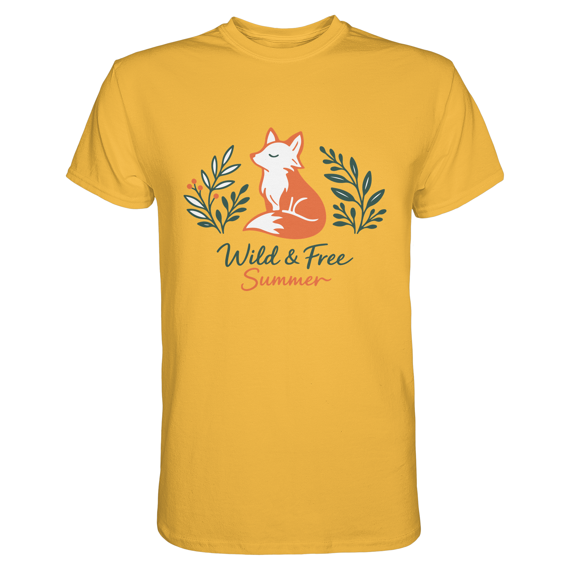 Wild & Free Summer Fuchs – Freiheitsmotiv - Premium Shirt