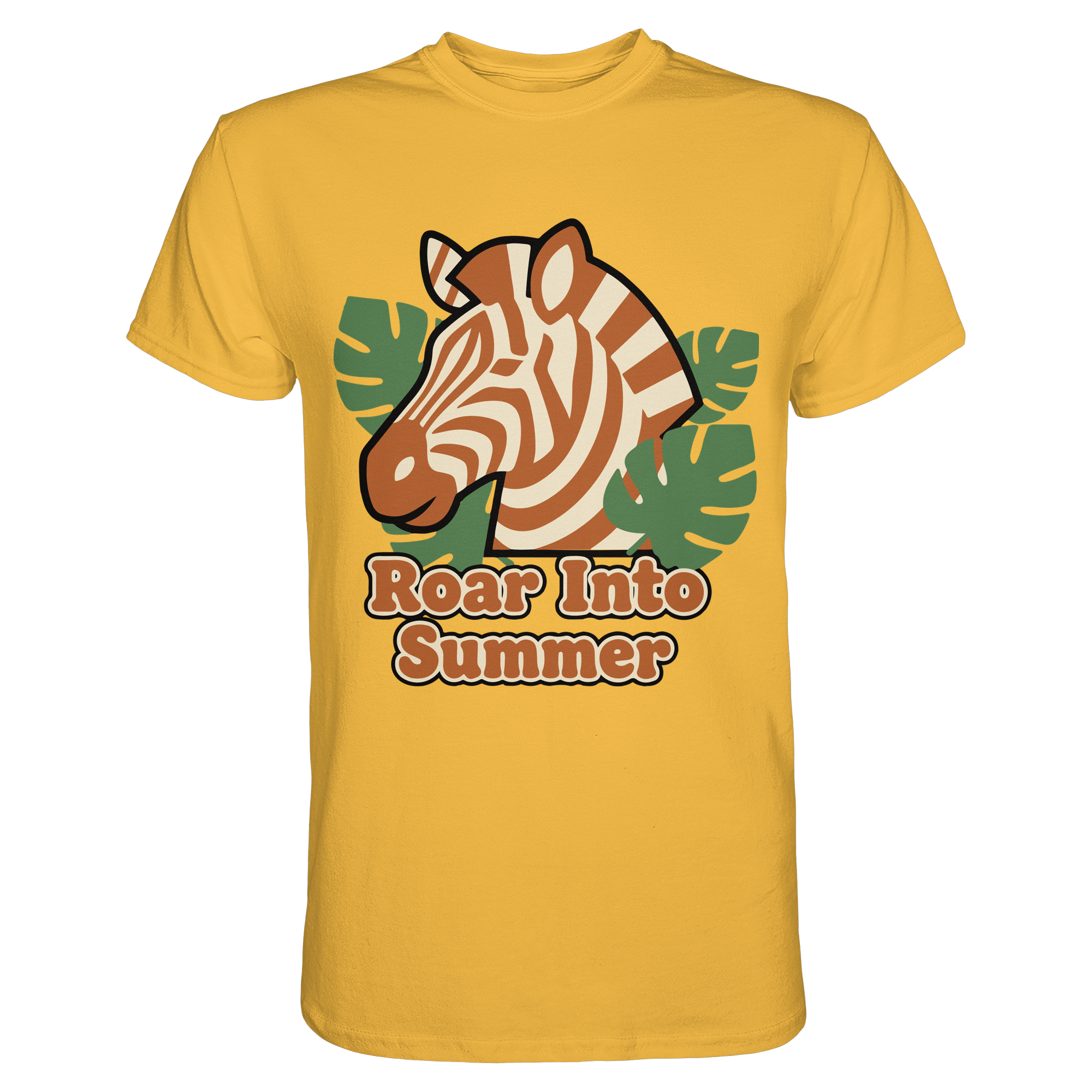Roar Into Summer Zebra – Tropisches Streifentier - Premium Shirt