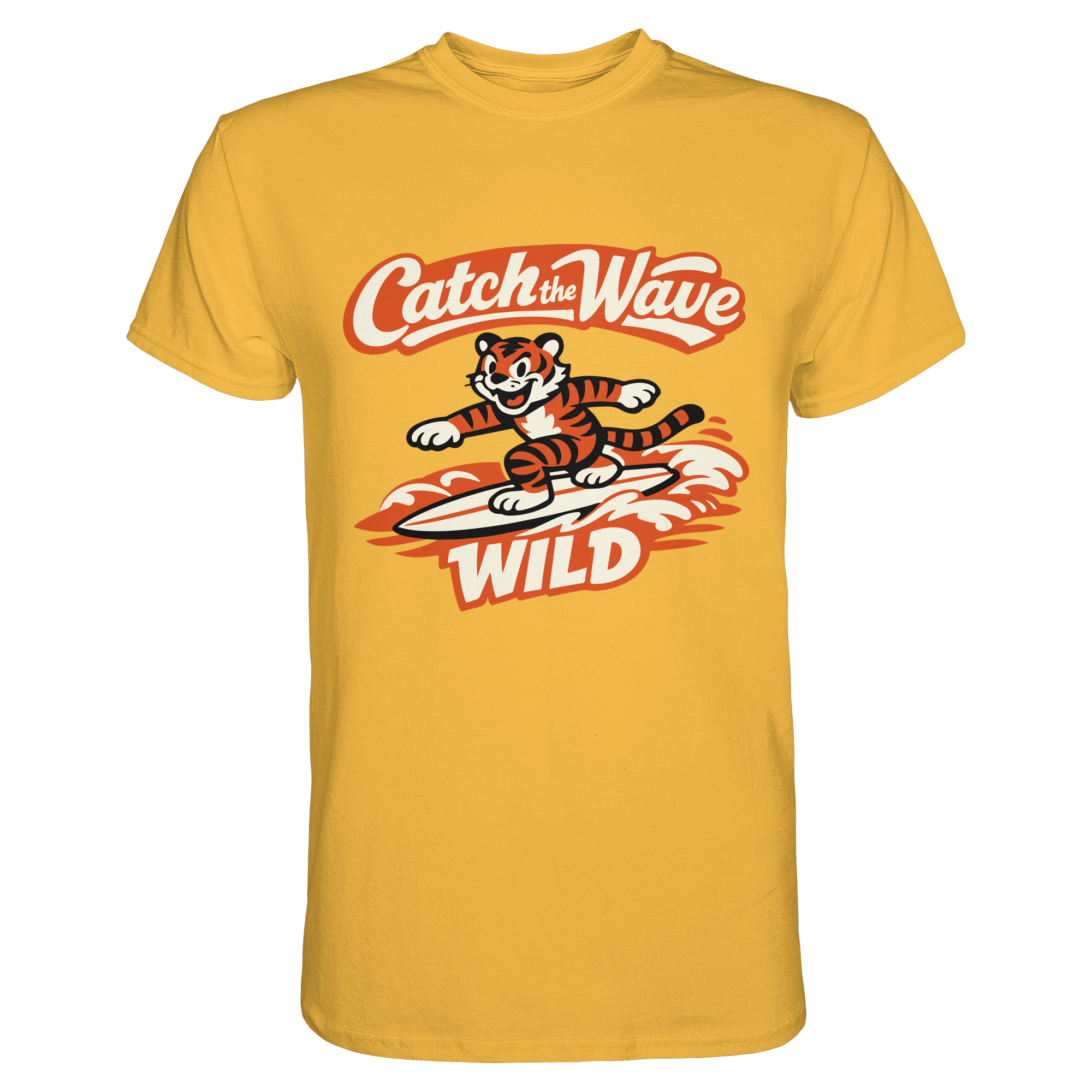 Catch the Wave Tiger – Vintage Surf Wildcat - Premium Shirt