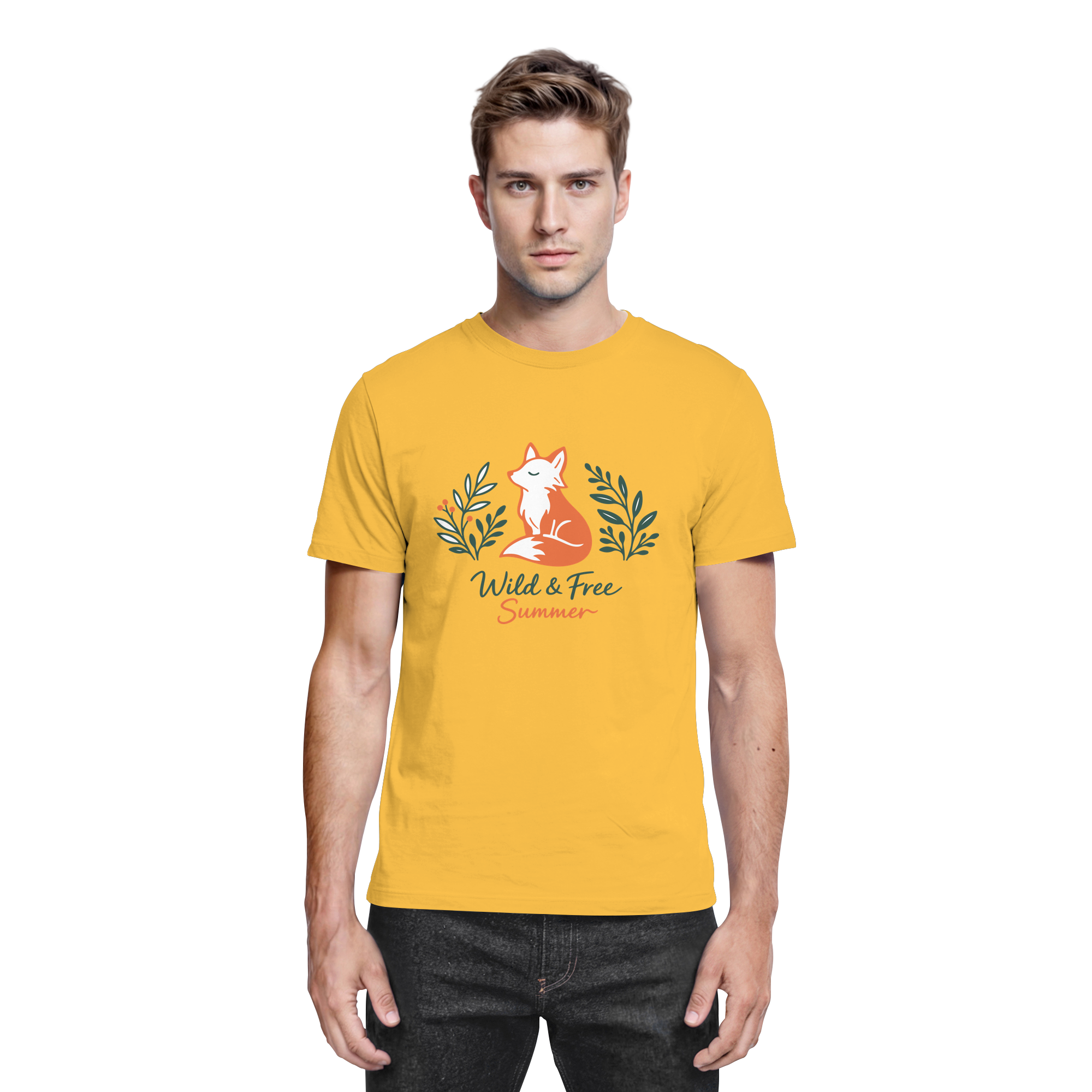 Wild & Free Summer Fuchs – Freiheitsmotiv - Premium Shirt