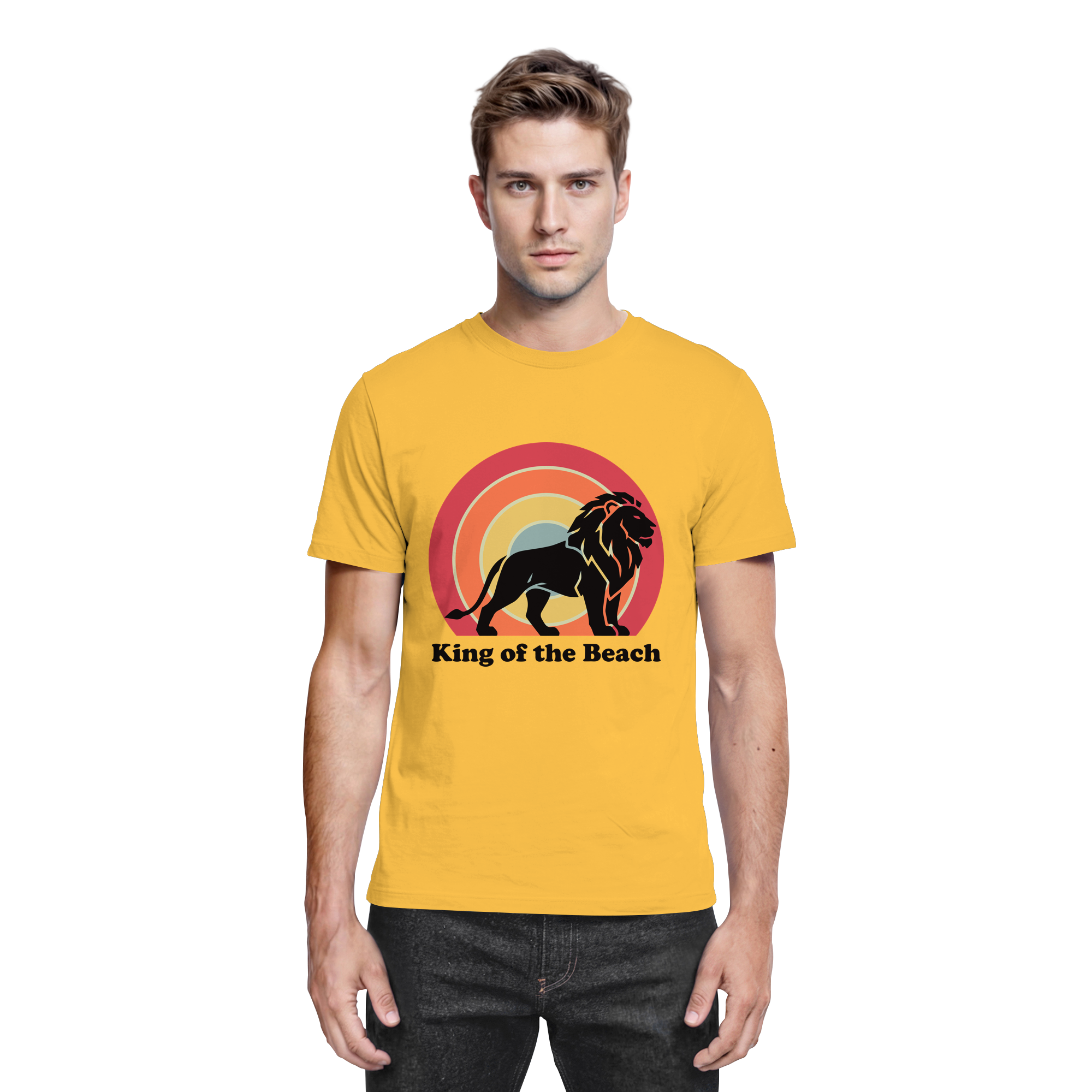King of the Beach Löwe – Retro Strandkönig - Premium Shirt