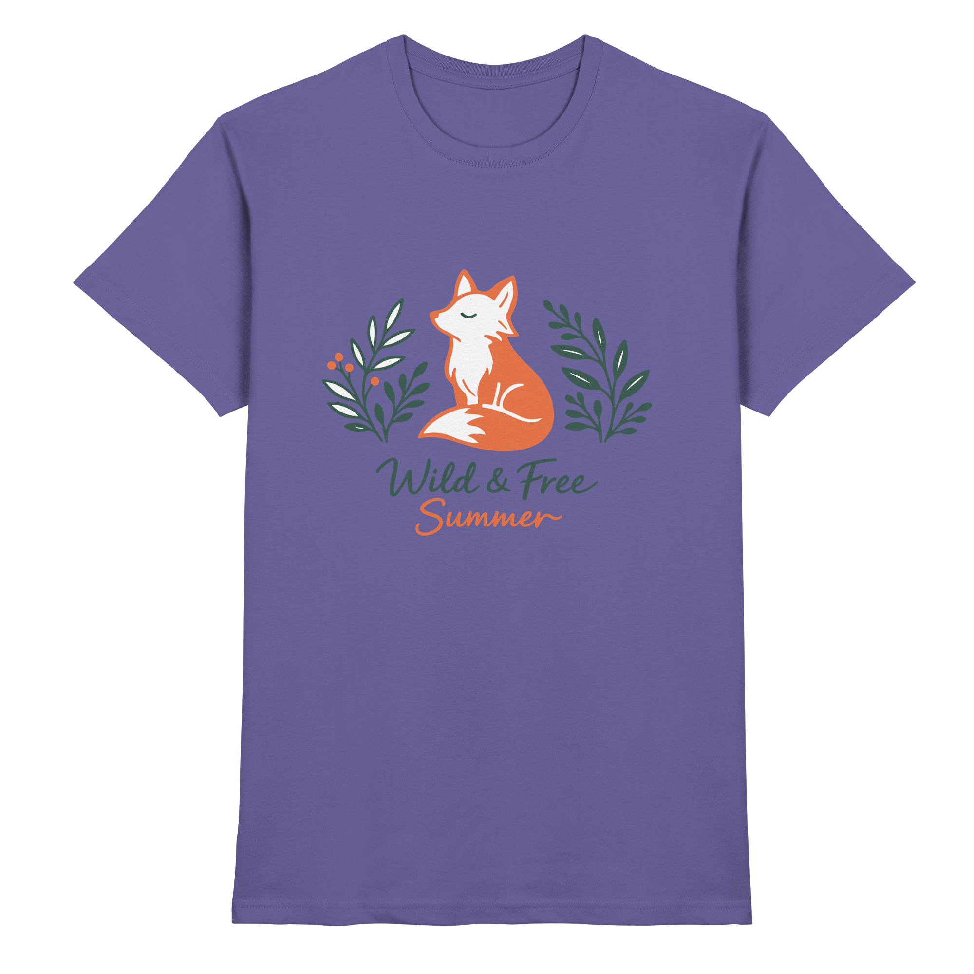 Wild & Free Summer Fuchs – Freiheitsmotiv - Premium Shirt