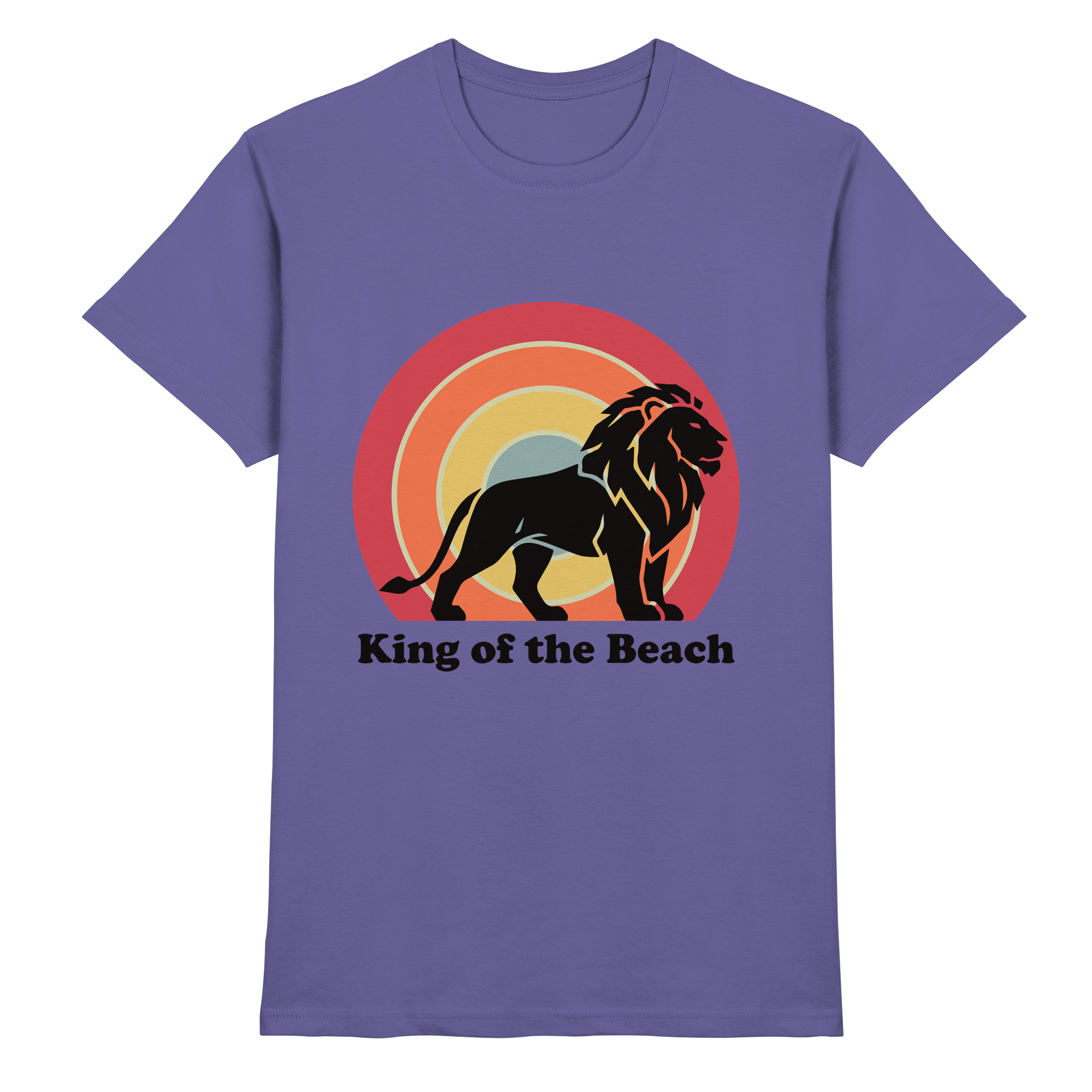 King of the Beach Löwe – Retro Strandkönig - Premium Shirt