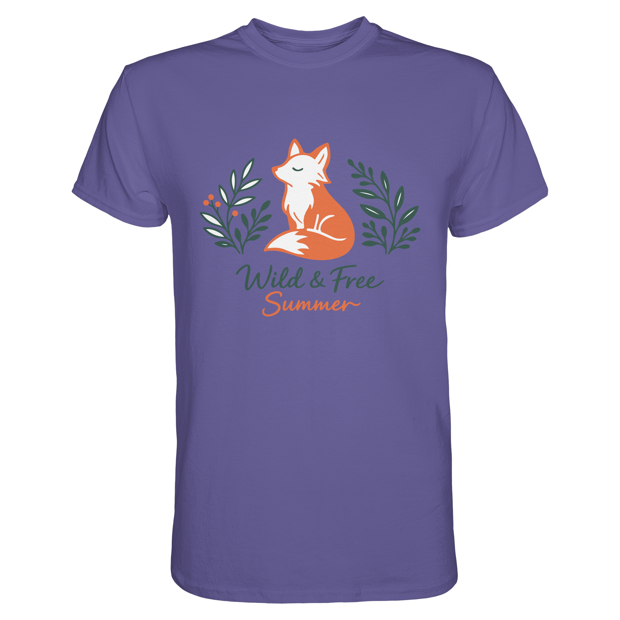 Wild & Free Summer Fuchs – Freiheitsmotiv - Premium Shirt