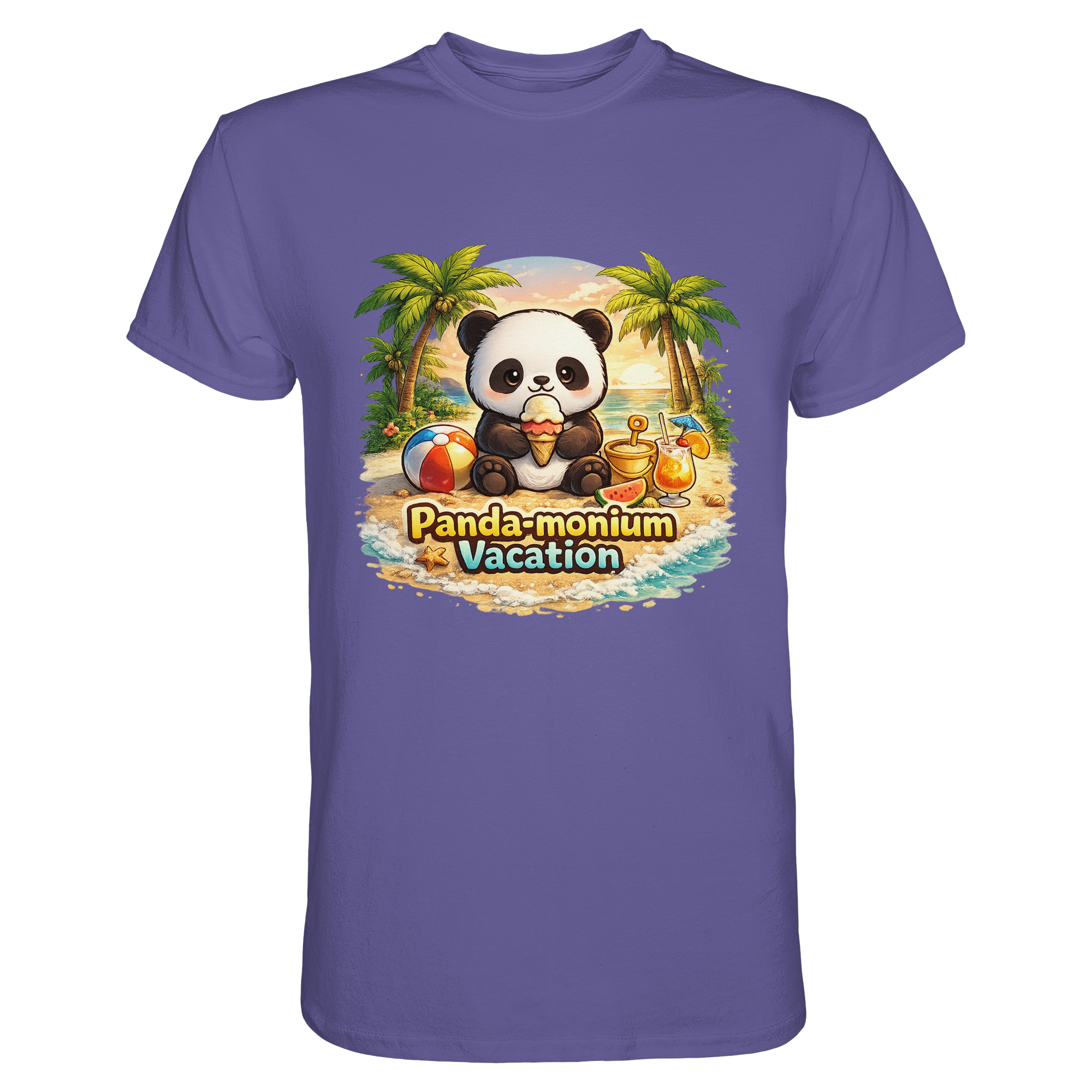 Panda-monium Vacation – Chilliger Strand Panda - Premium Shirt
