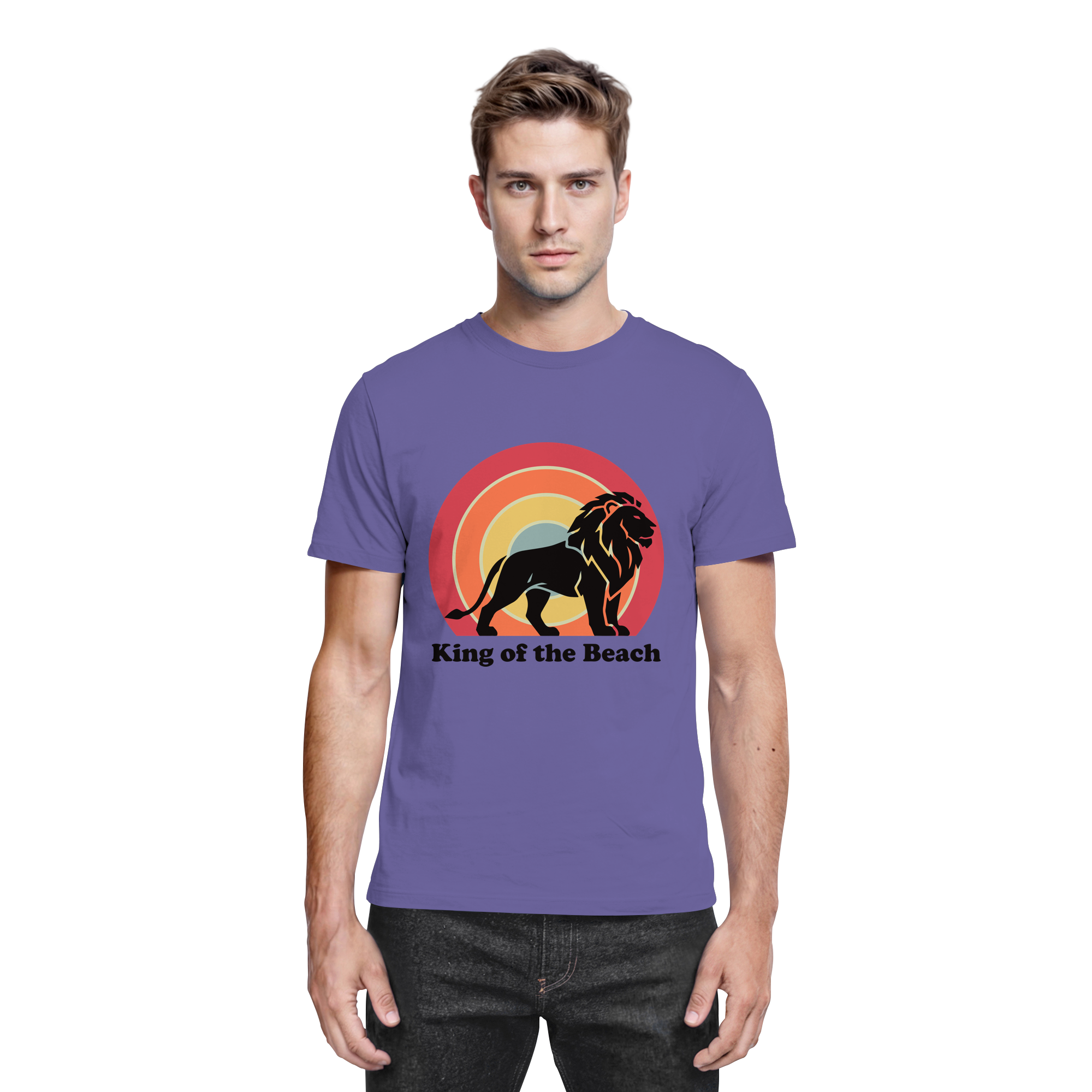 King of the Beach Löwe – Retro Strandkönig - Premium Shirt