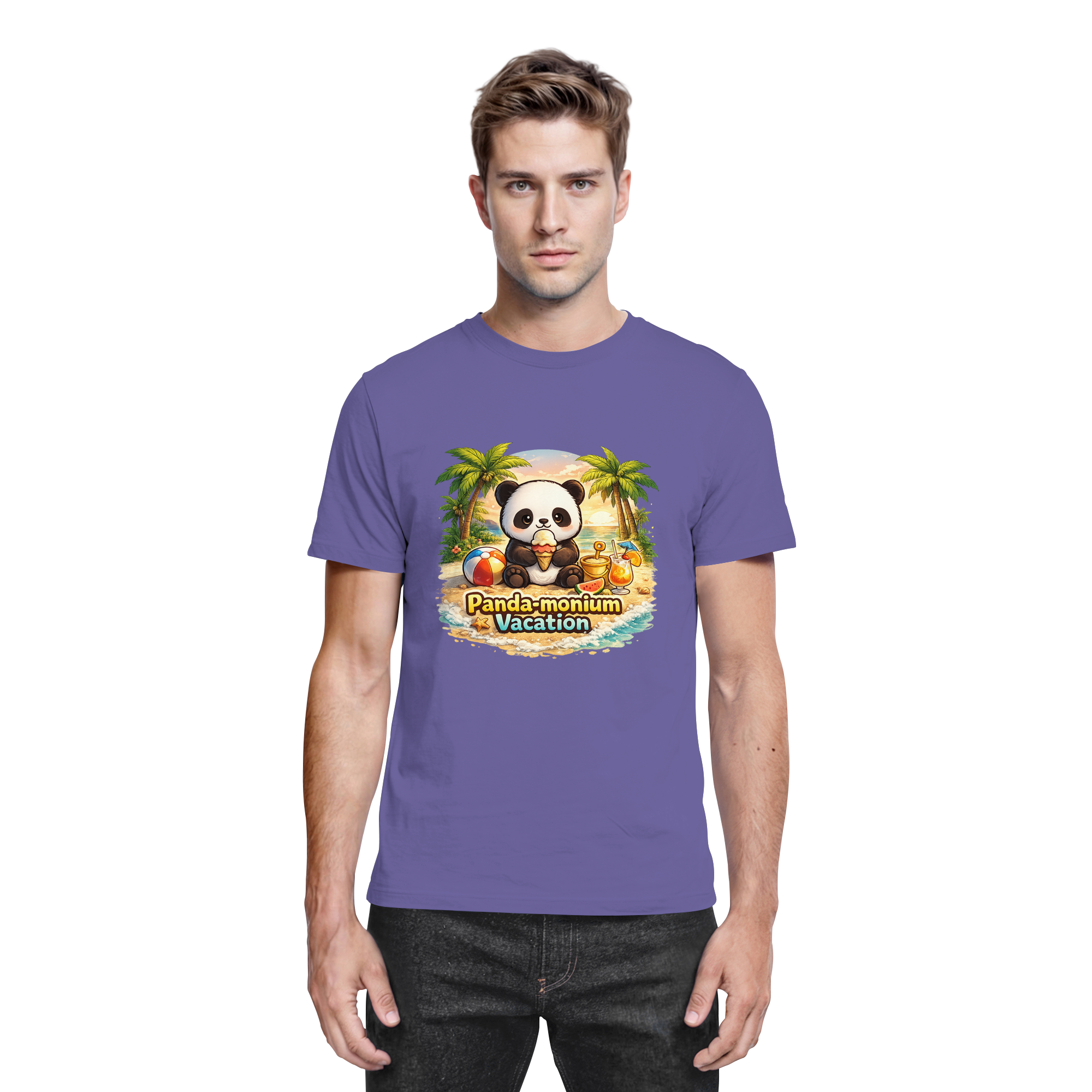 Panda-monium Vacation – Chilliger Strand Panda - Premium Shirt