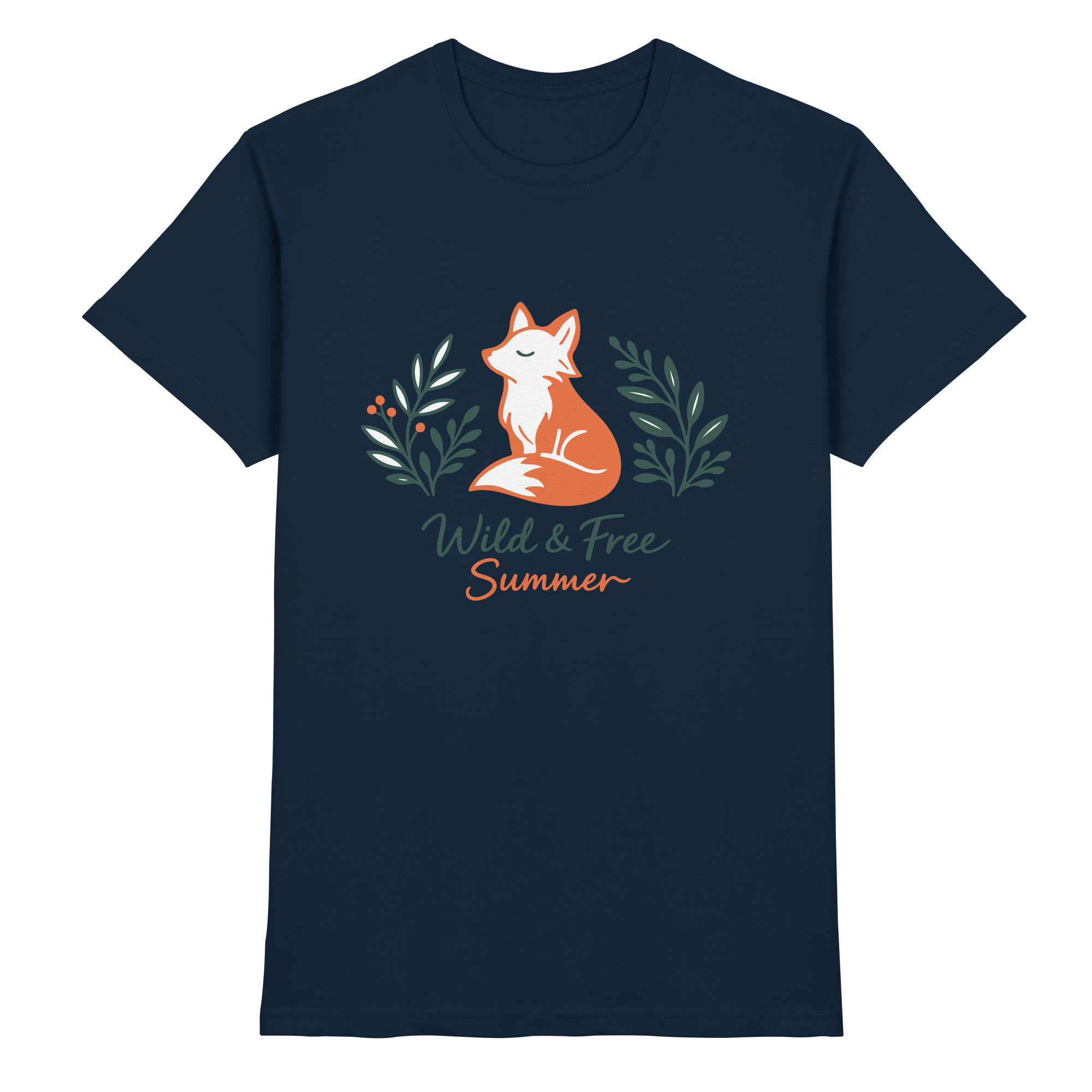 Wild & Free Summer Fuchs – Freiheitsmotiv - Premium Shirt