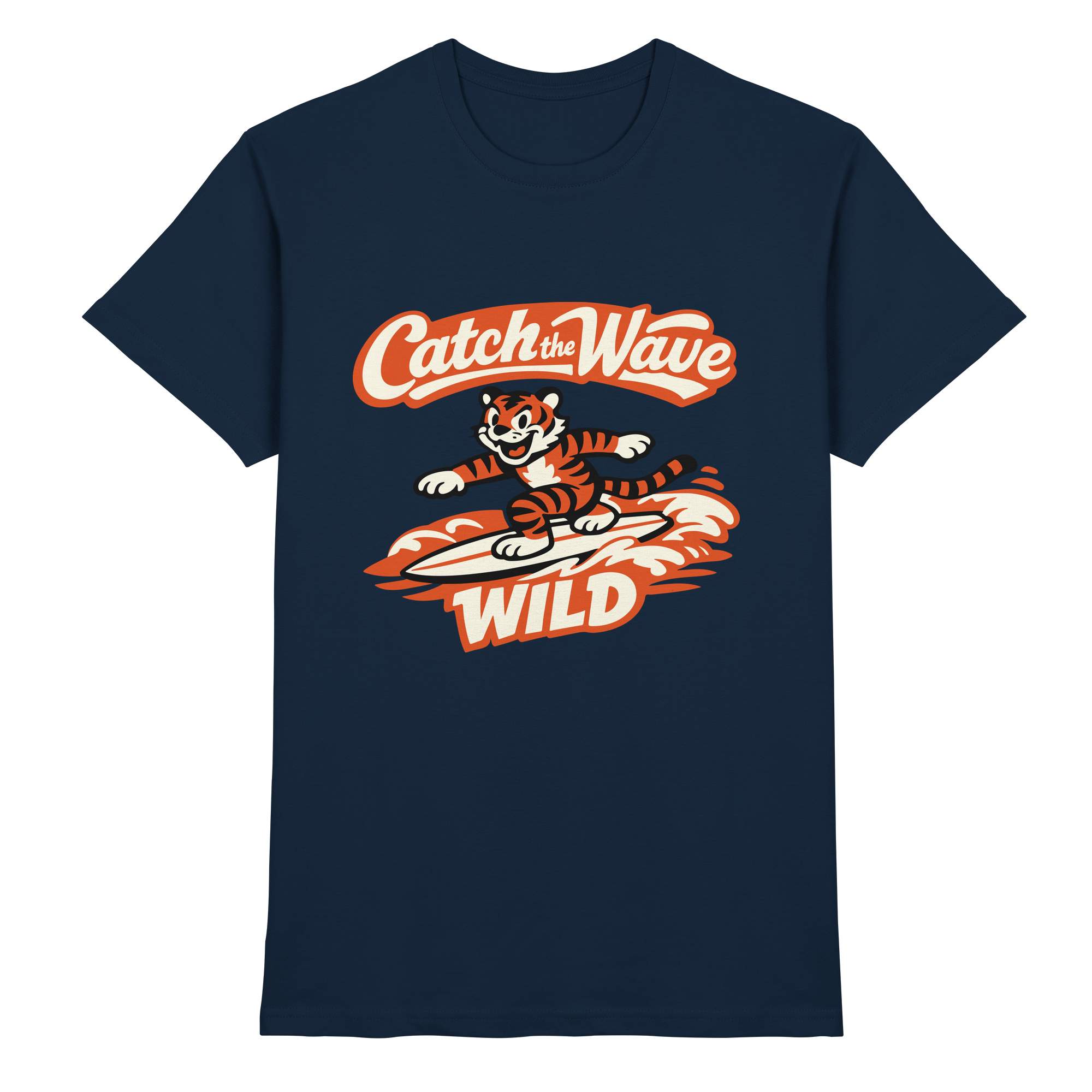 Catch the Wave Tiger – Vintage Surf Wildcat - Premium Shirt