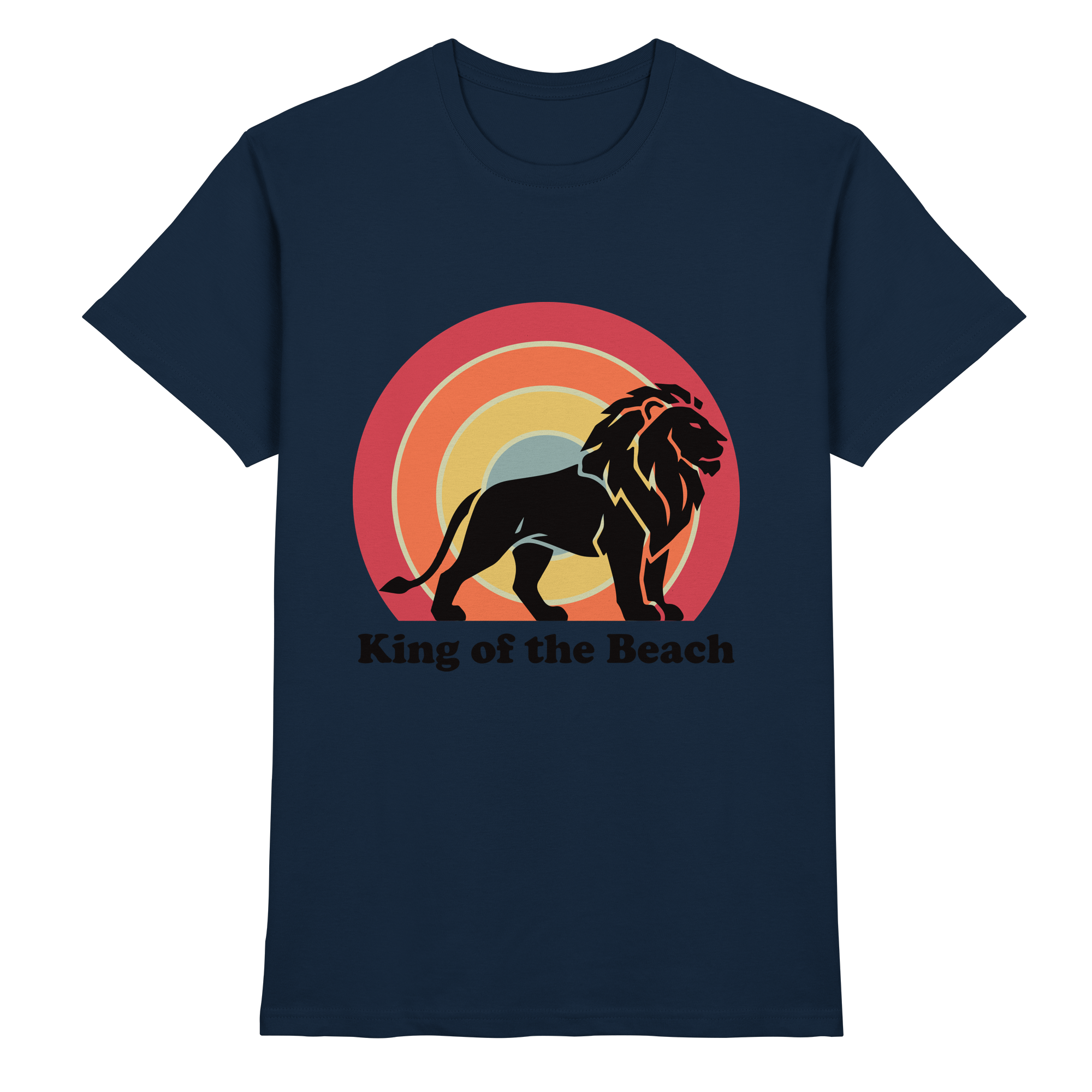 King of the Beach Löwe – Retro Strandkönig - Premium Shirt