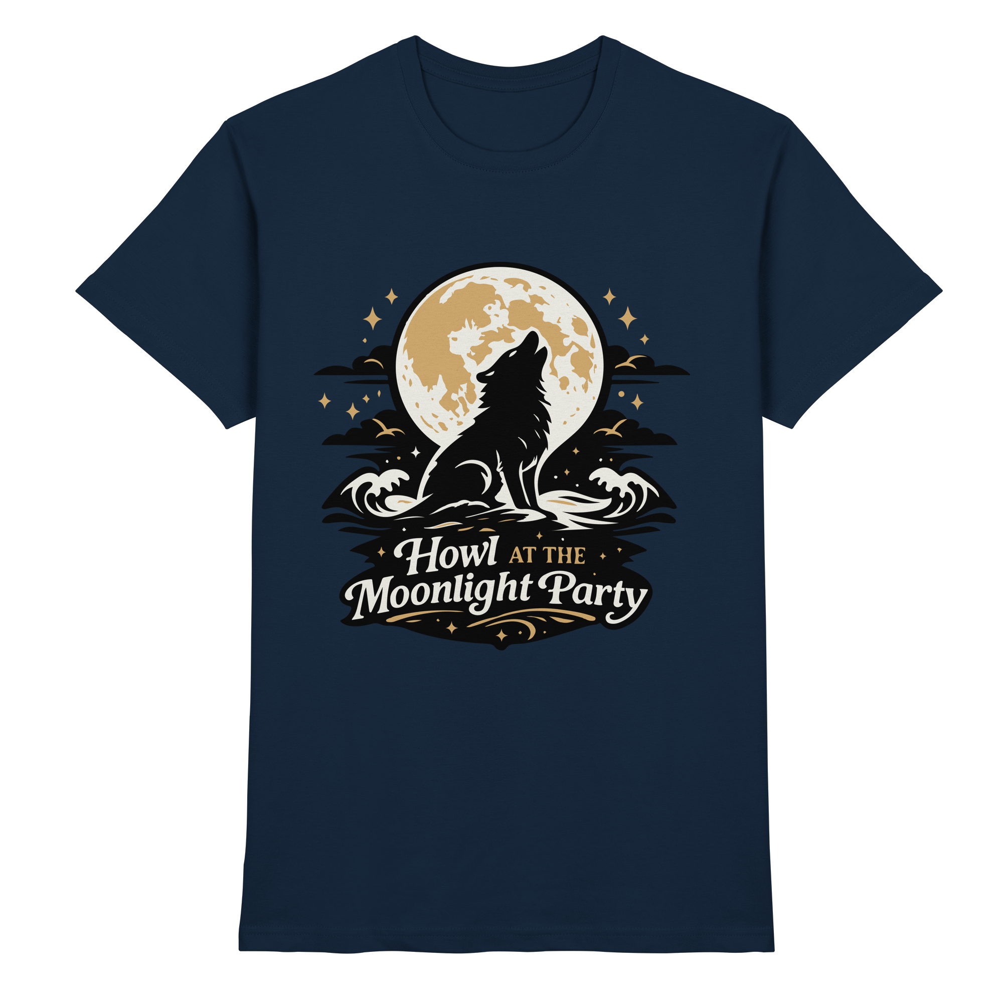 Howl at the Moonlight Party Wolf – Mondheuler Beach - Premium Shirt