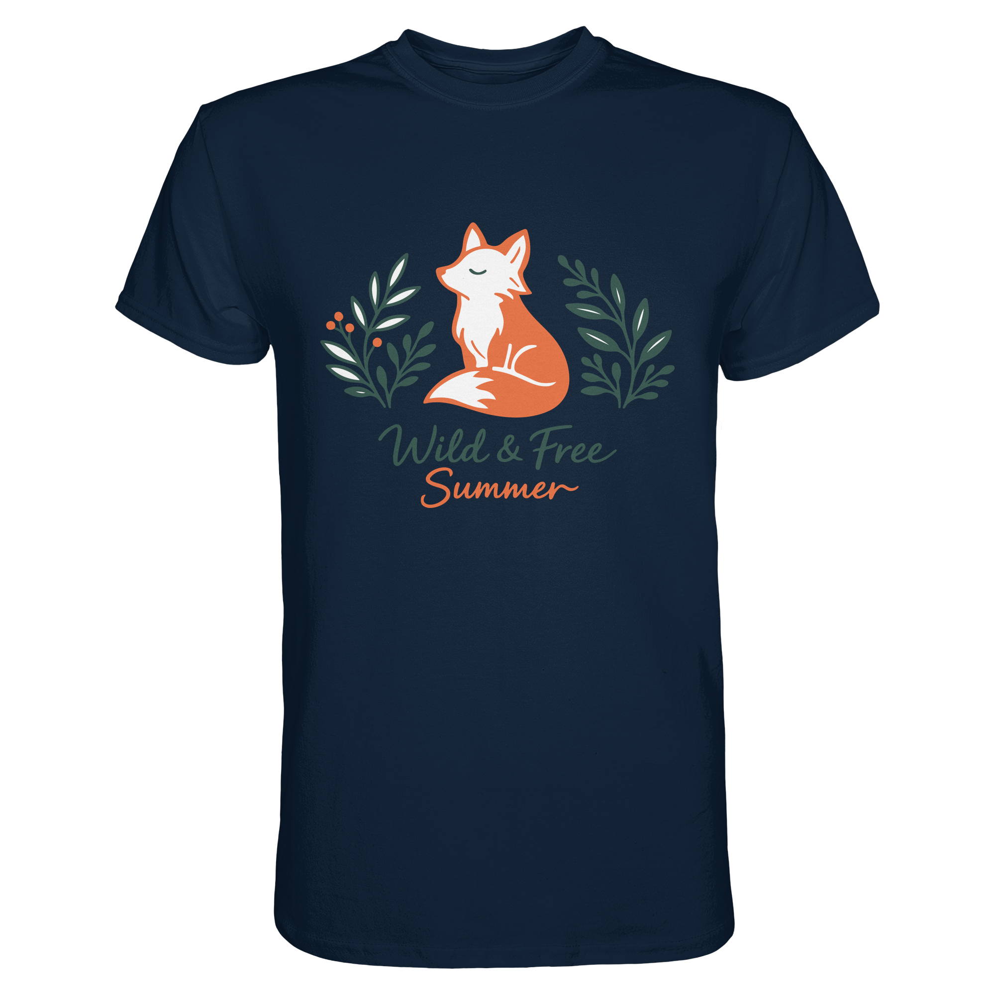 Wild & Free Summer Fuchs – Freiheitsmotiv - Premium Shirt