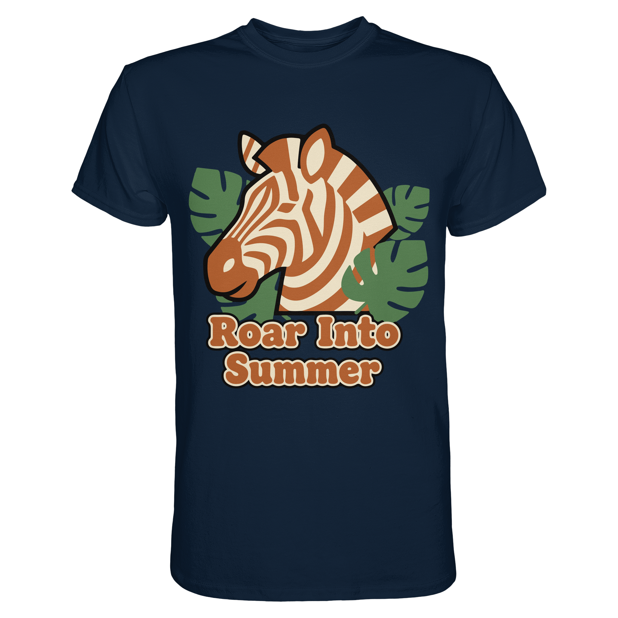 Roar Into Summer Zebra – Tropisches Streifentier - Premium Shirt