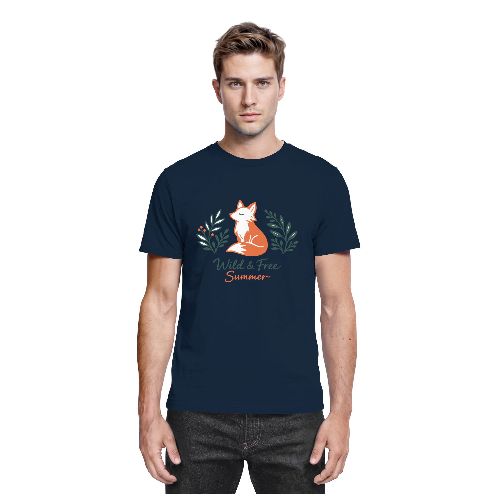 Wild & Free Summer Fuchs – Freiheitsmotiv - Premium Shirt